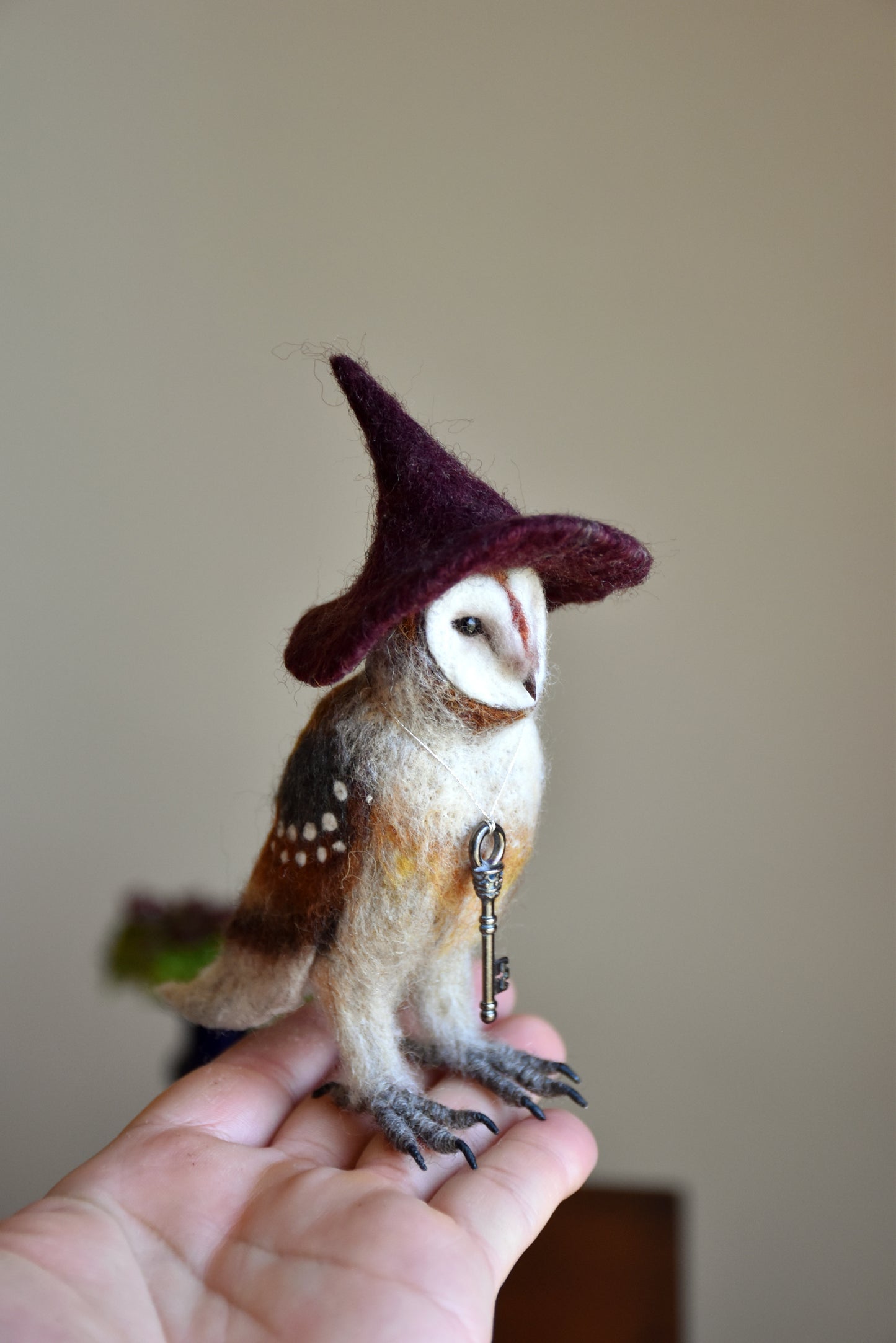 Needle Felted Little Barn Owl