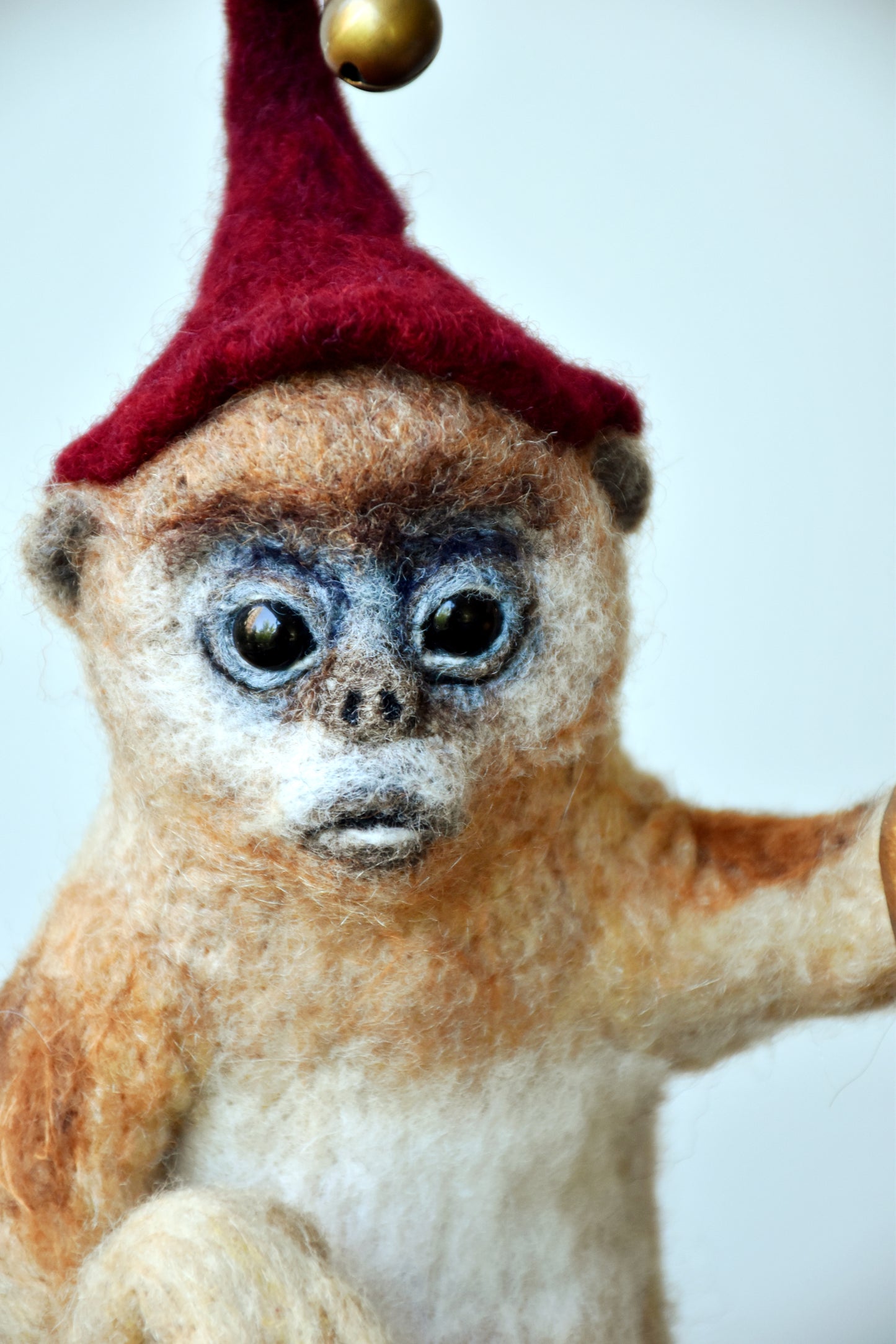 Needle Felted Golden snub-nosed monkey