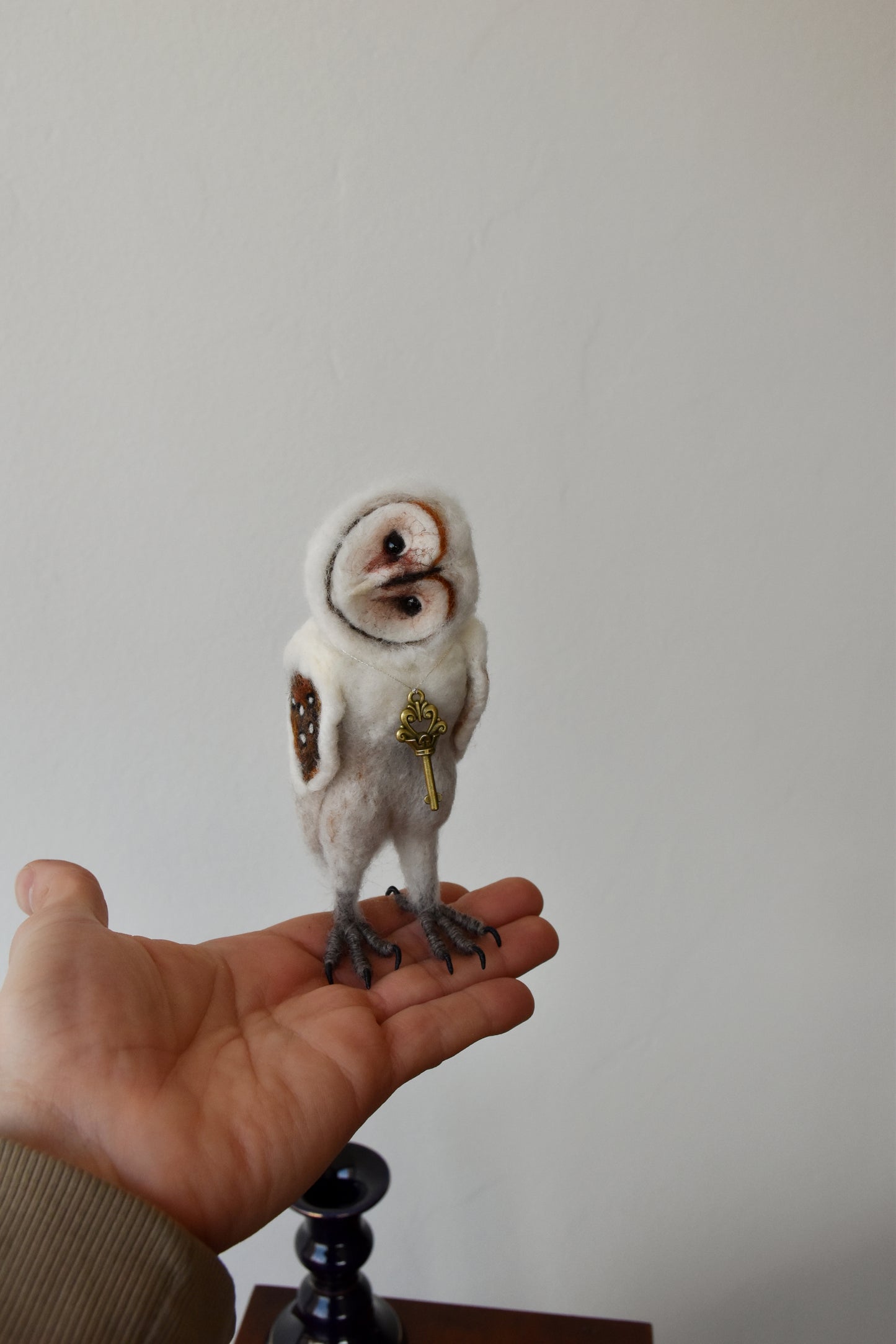 Needle Felted Baby Barn Owl