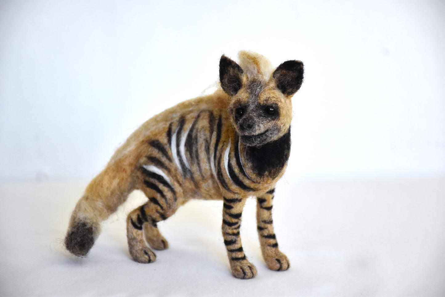 Needle Felted Striped Hyena