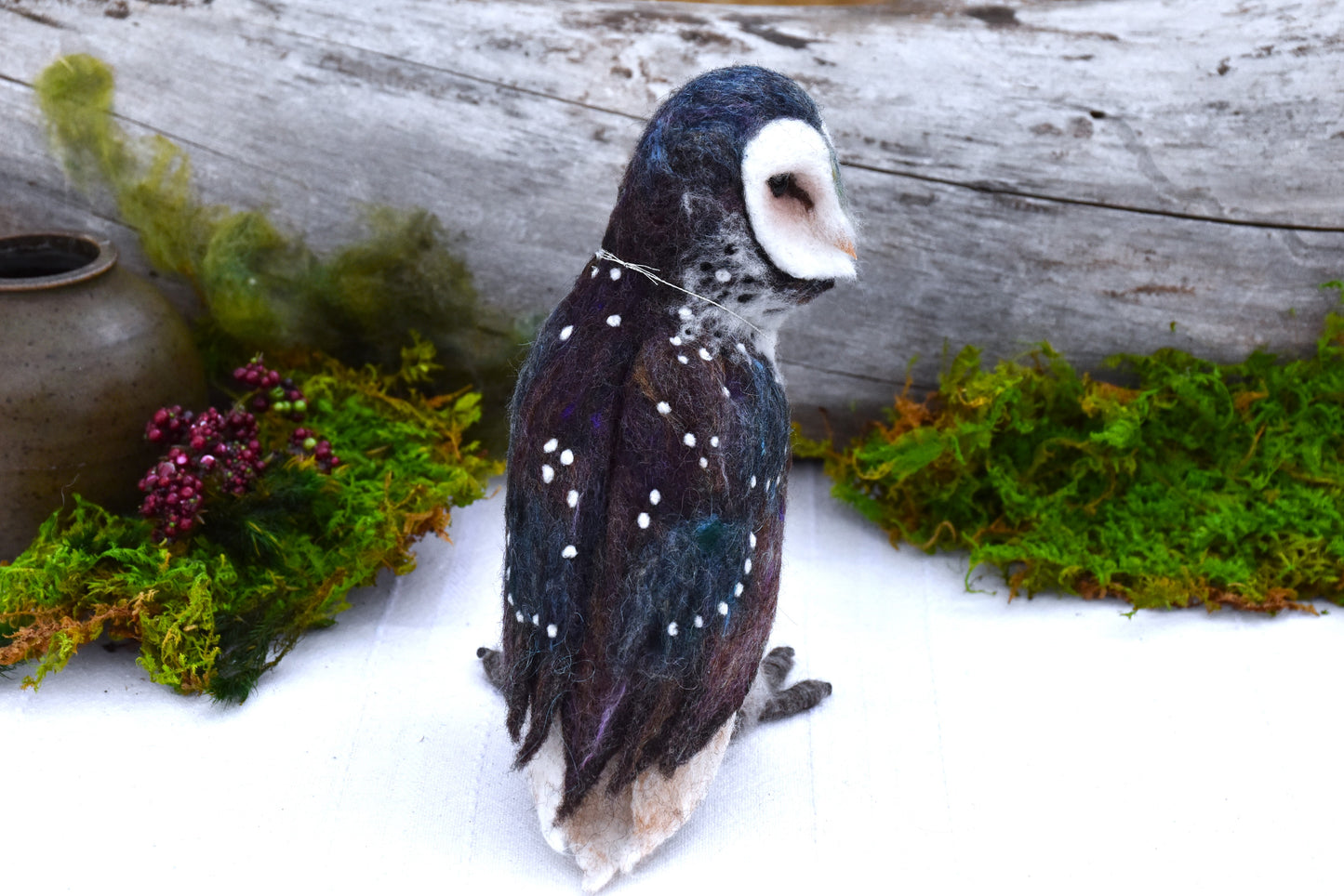 Needle Felted Magical Barn Owl