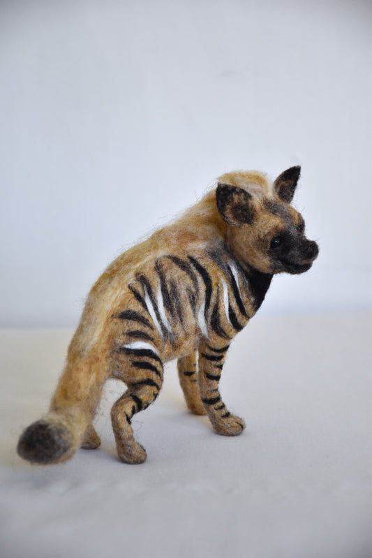 Needle Felted Striped Hyena