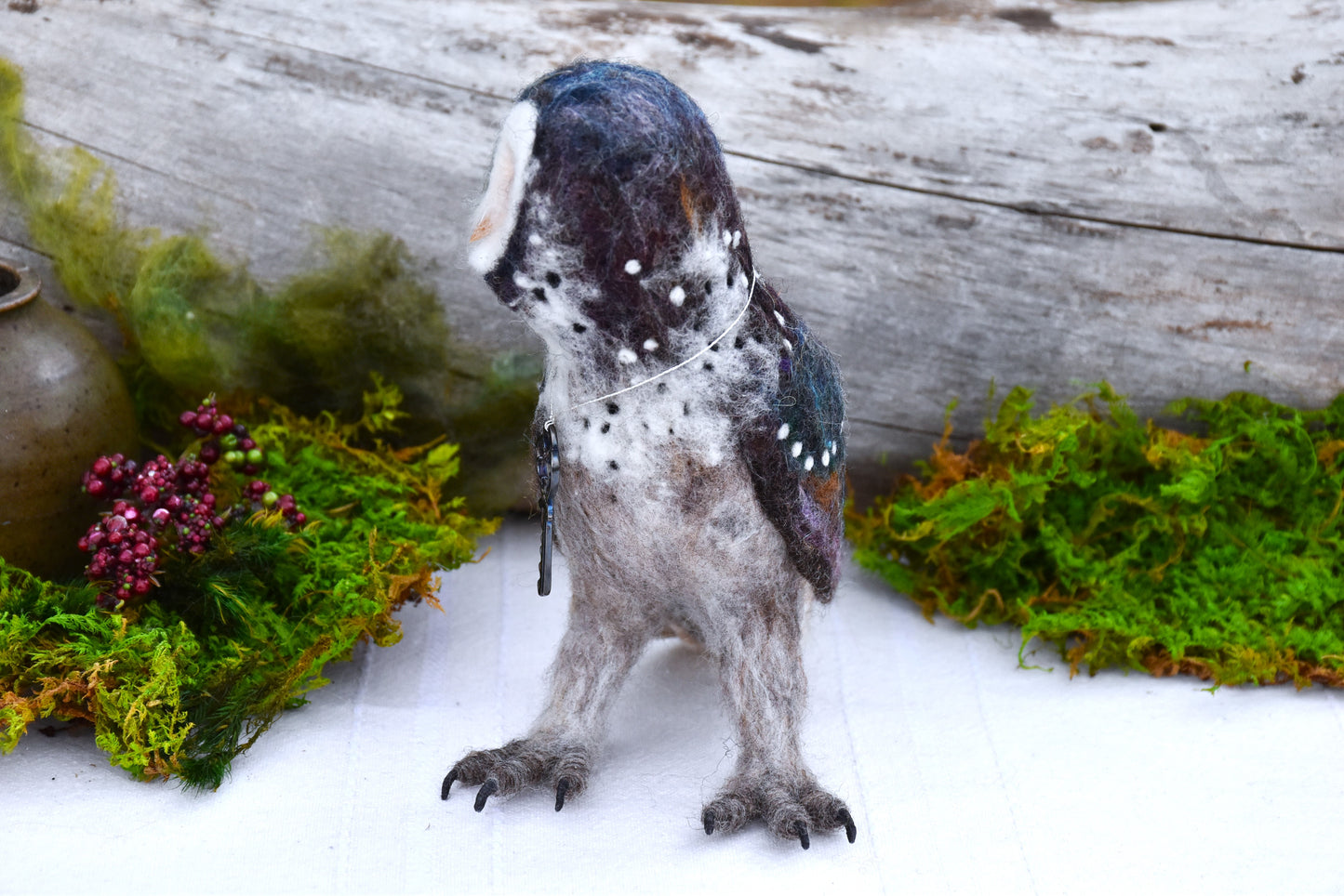 Needle Felted Magical Barn Owl