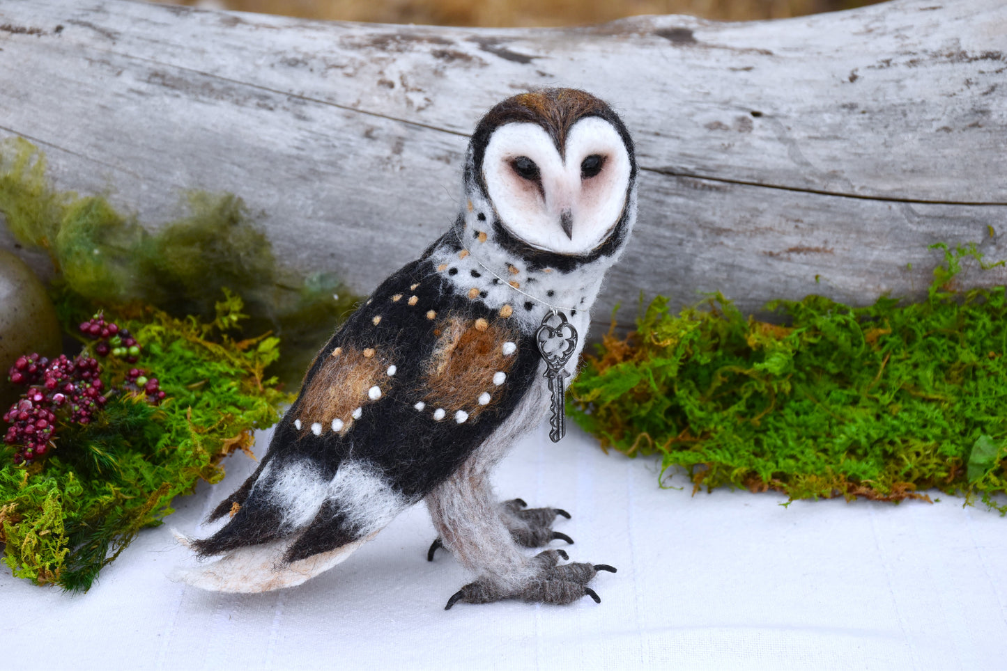 Needle Felted Magical Barn Owl