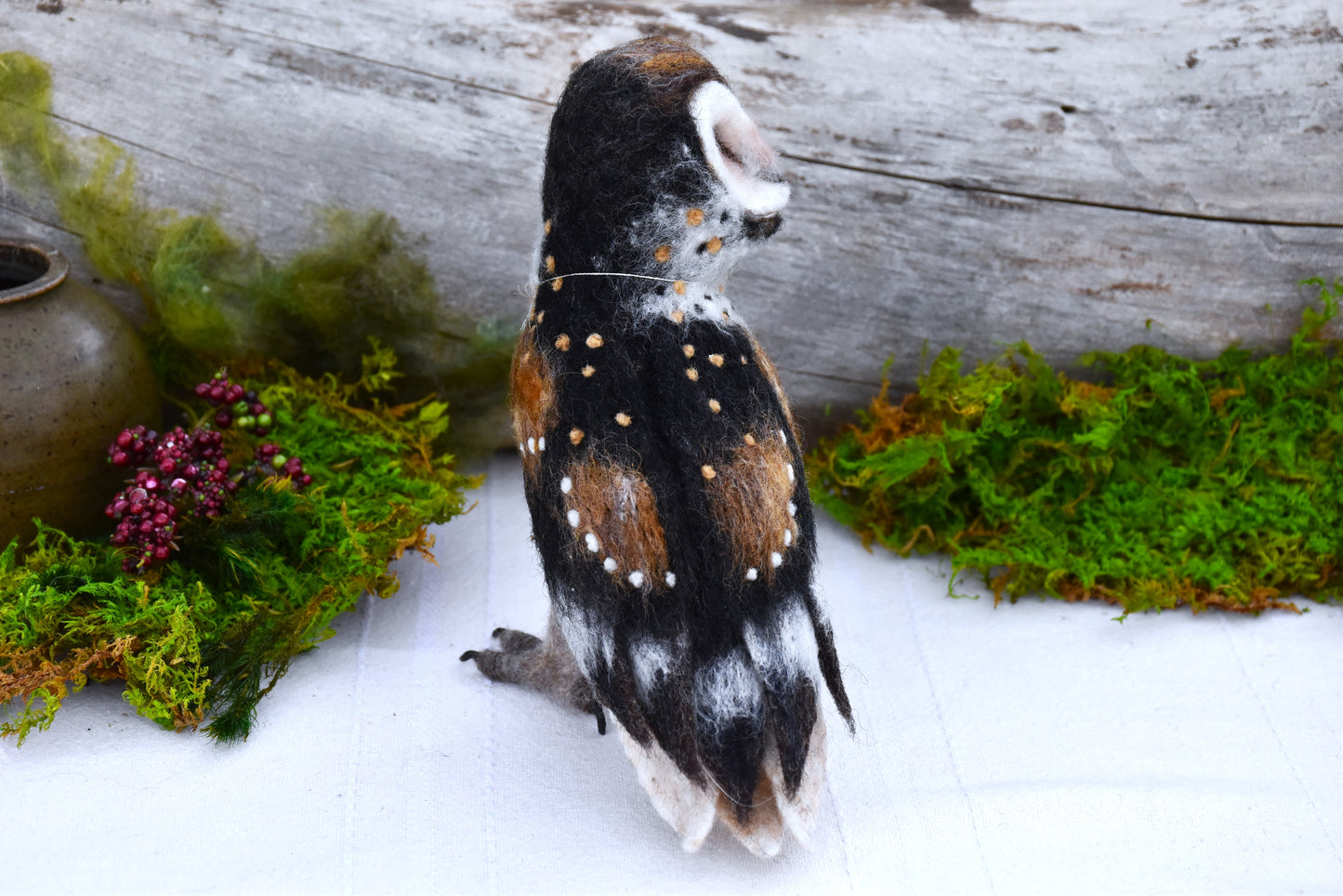 Needle Felted Magical Barn Owl