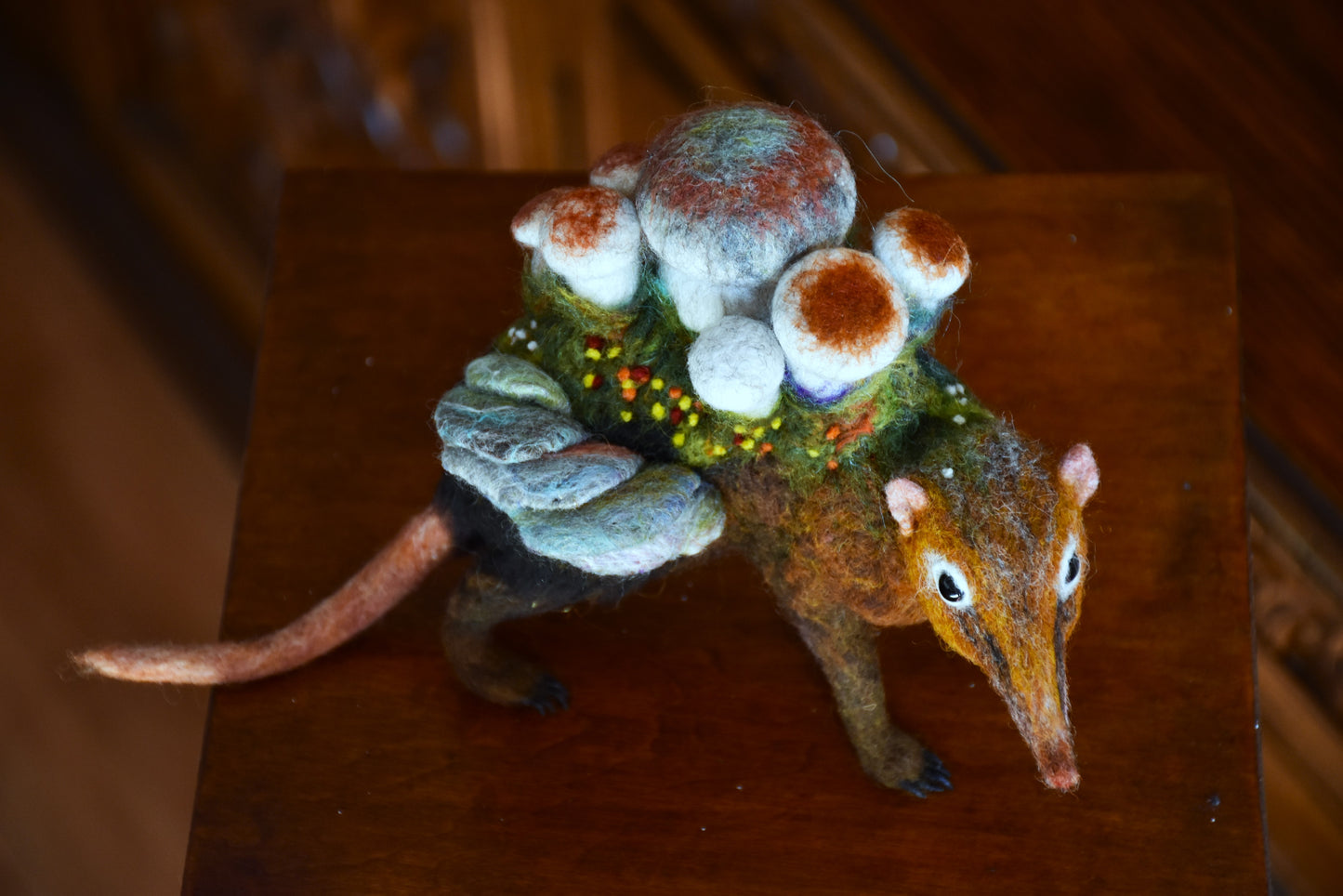 Needle Felted Elephant Shrew of the Praire