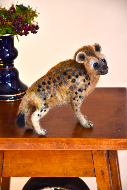 Needle Felted Spotted Hyena