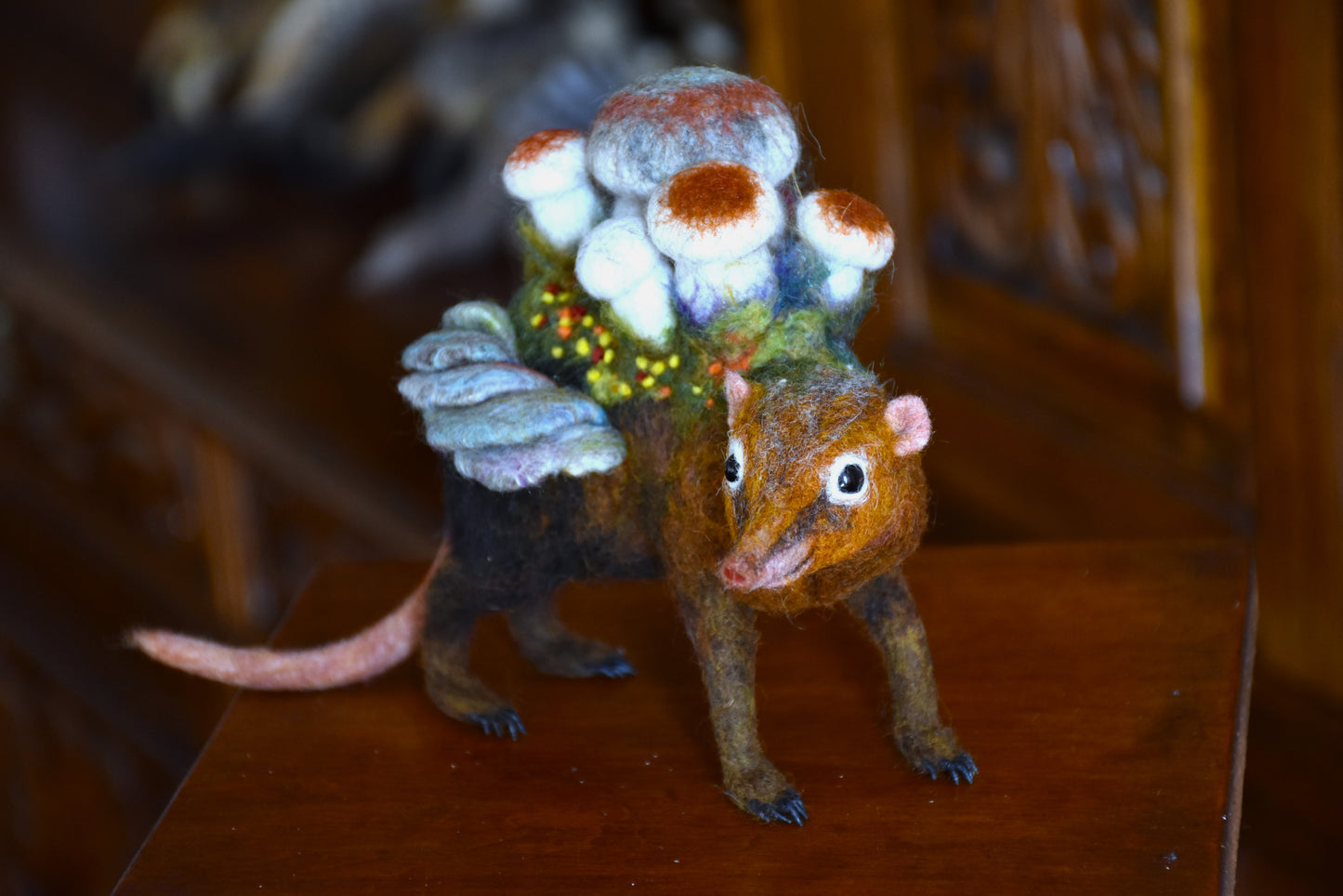 Needle Felted Elephant Shrew of the Praire