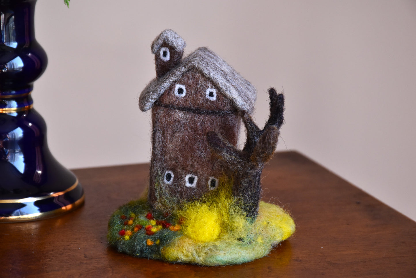 Needle Felted Barn on the prairie