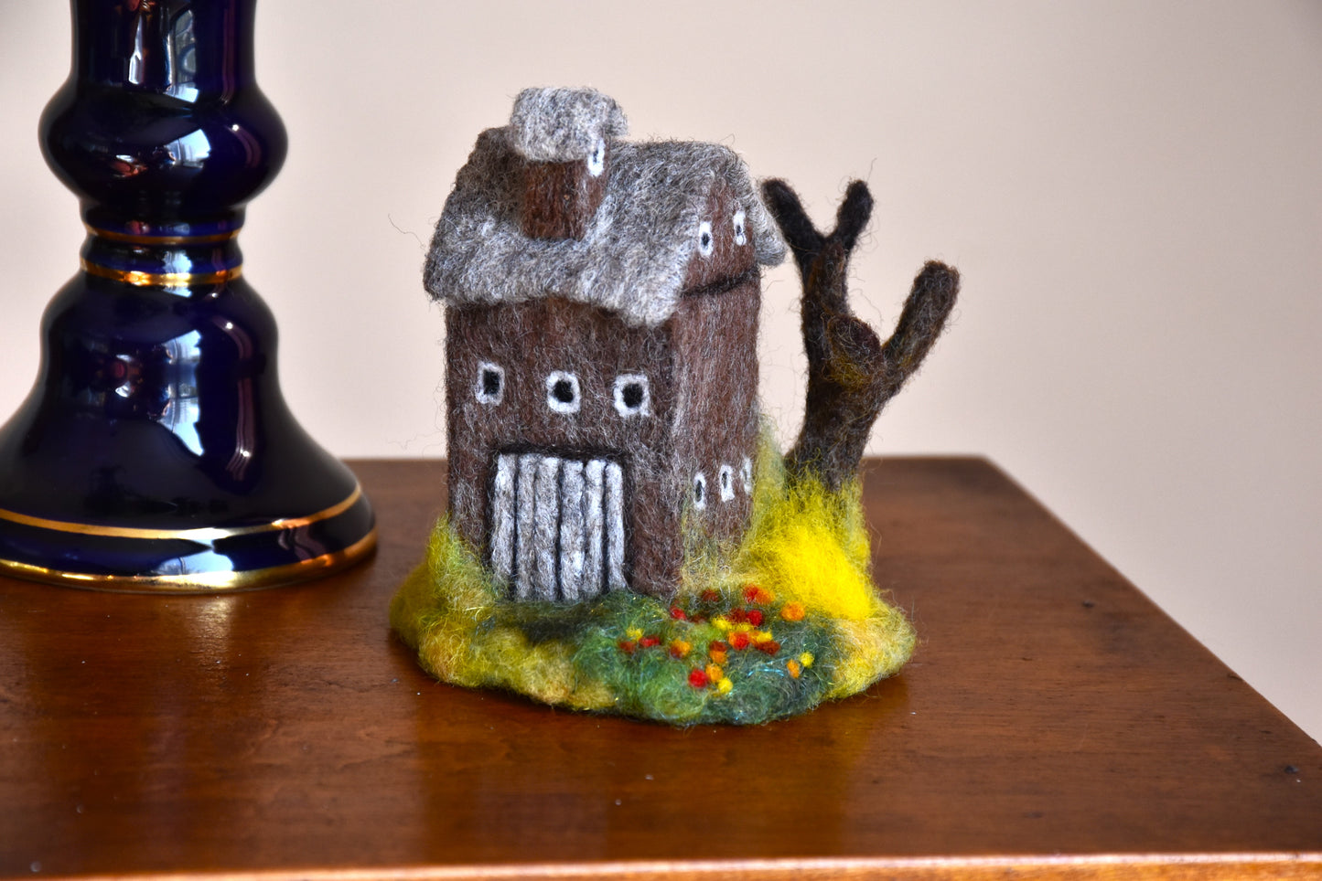 Needle Felted Barn on the prairie