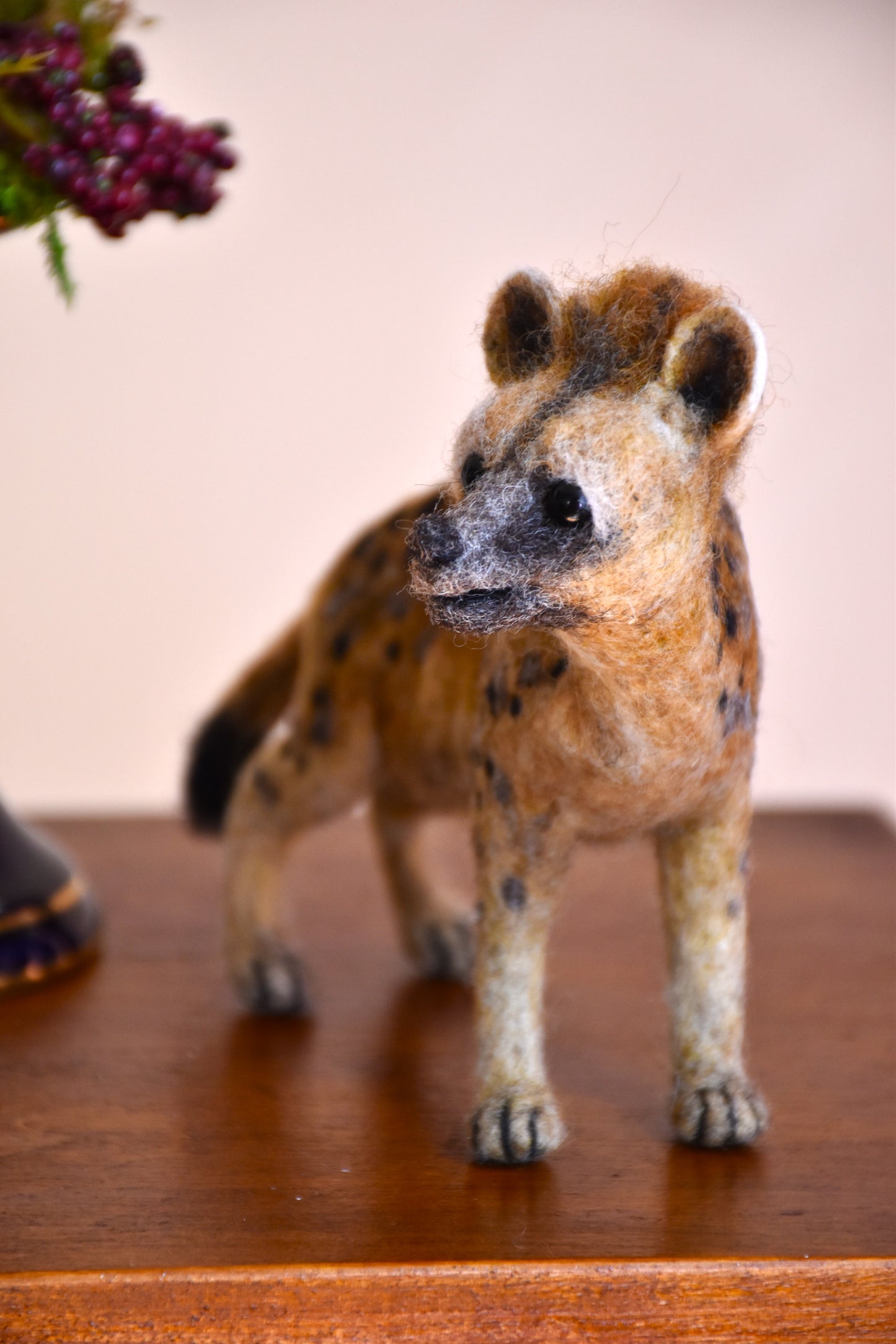 Needle Felted Spotted Hyena