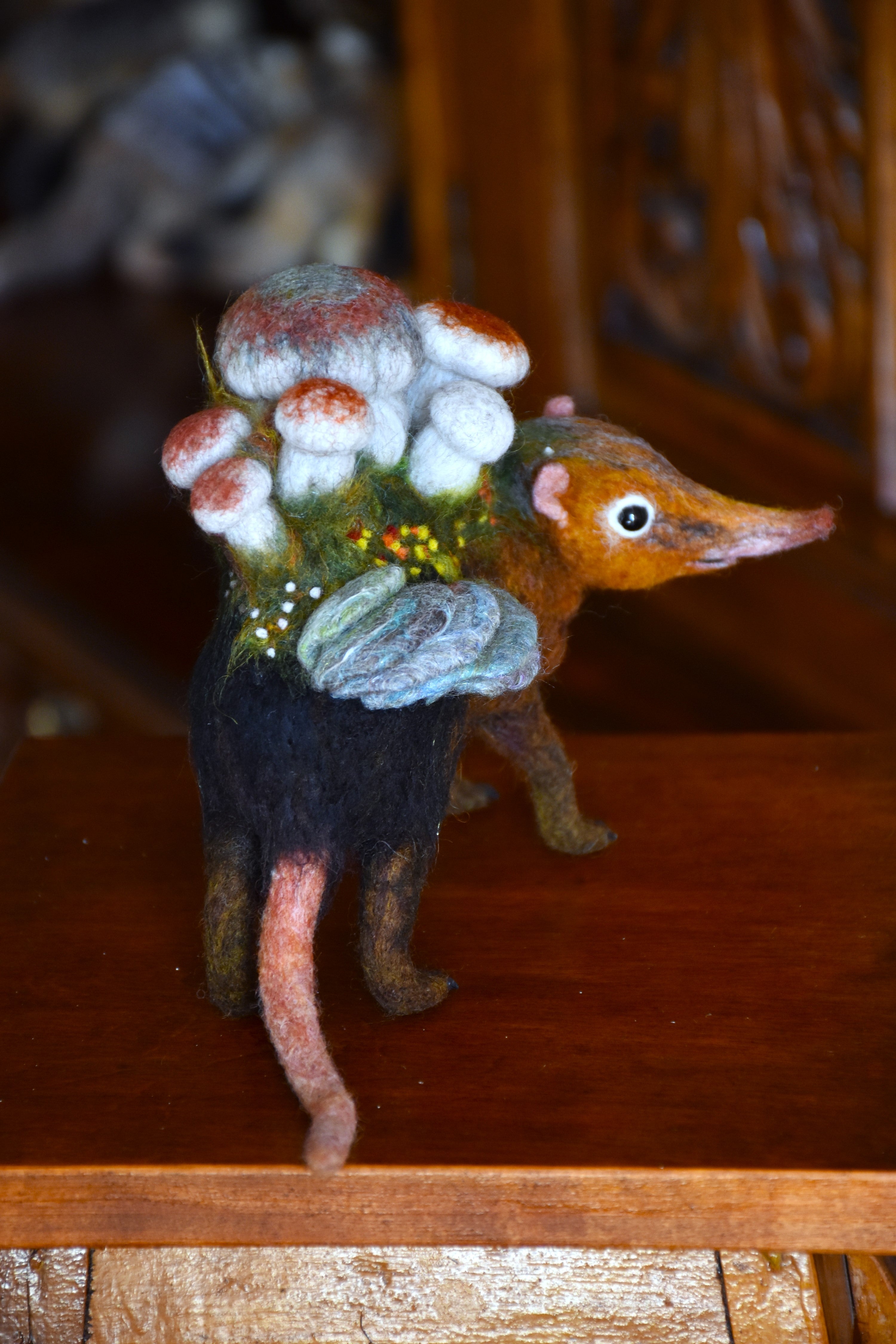 Needle Felted Elephant Shrew of the Praire Harthicune