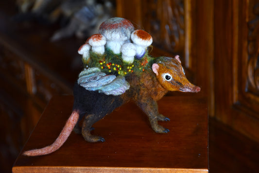 Needle Felted Elephant Shrew of the Praire