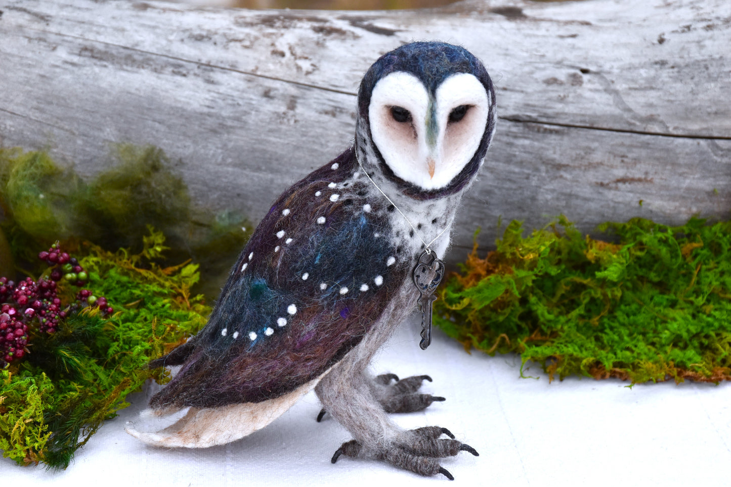 Needle Felted Magical Barn Owl