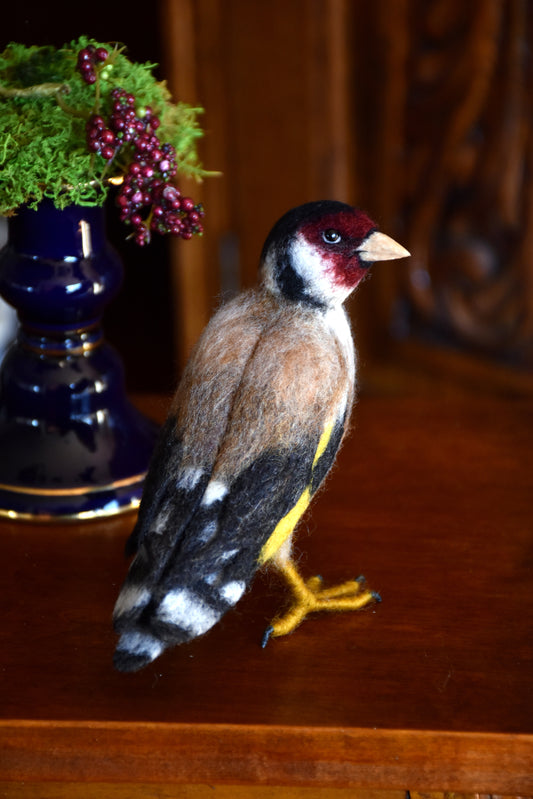 Needle Felted European Finch