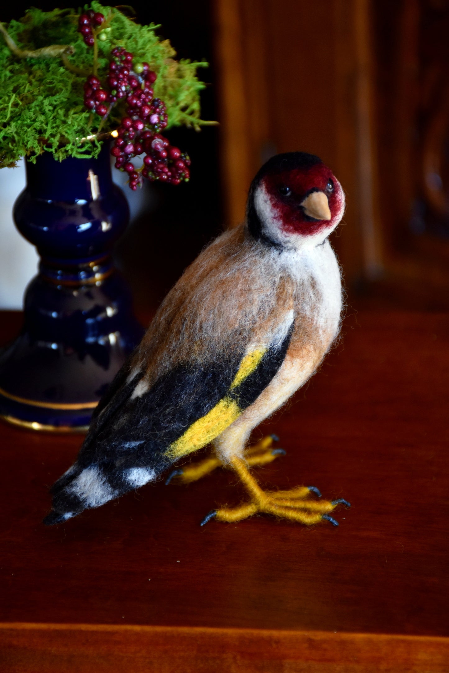 Needle Felted European Finch