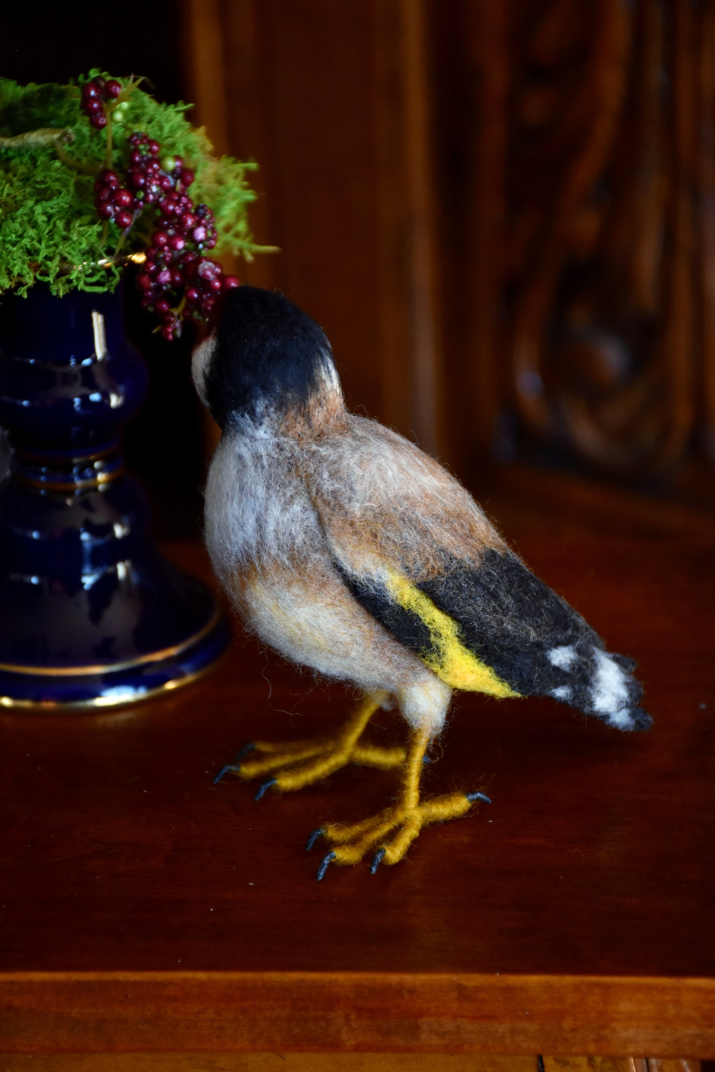 Needle Felted European Finch