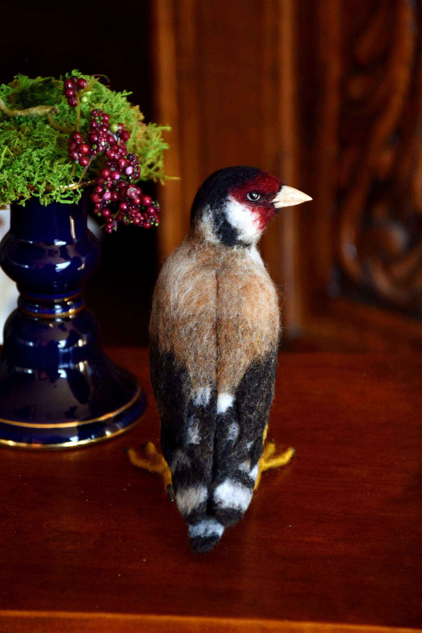 Needle Felted European Finch