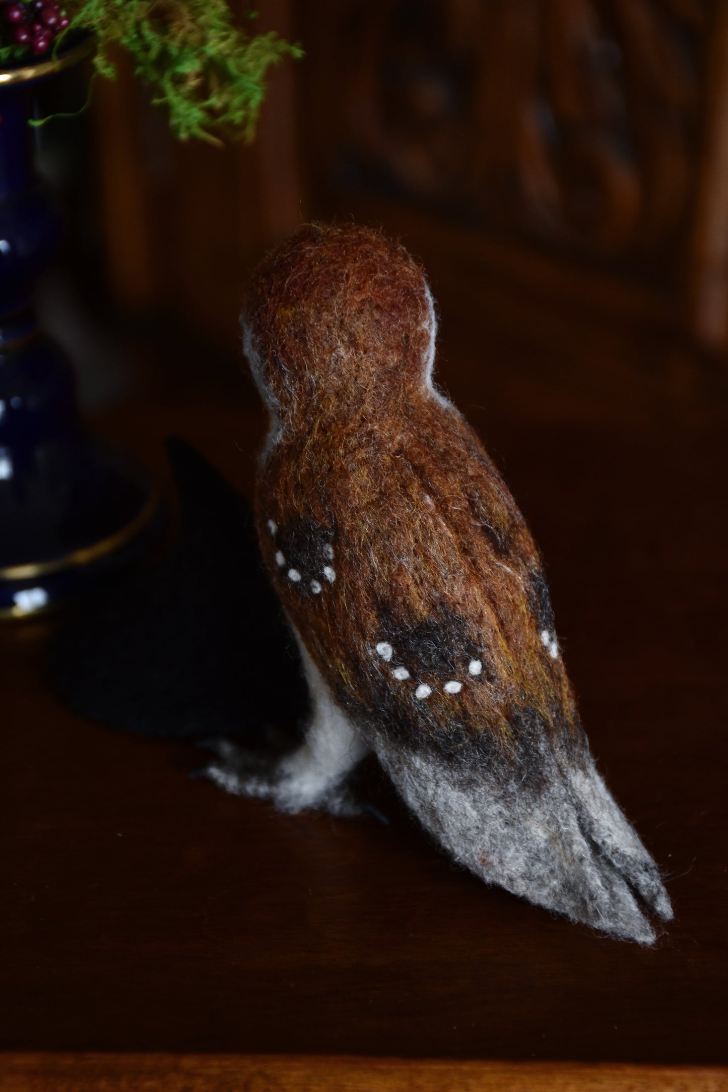 Needle Felted Little Witch  Barn Owl