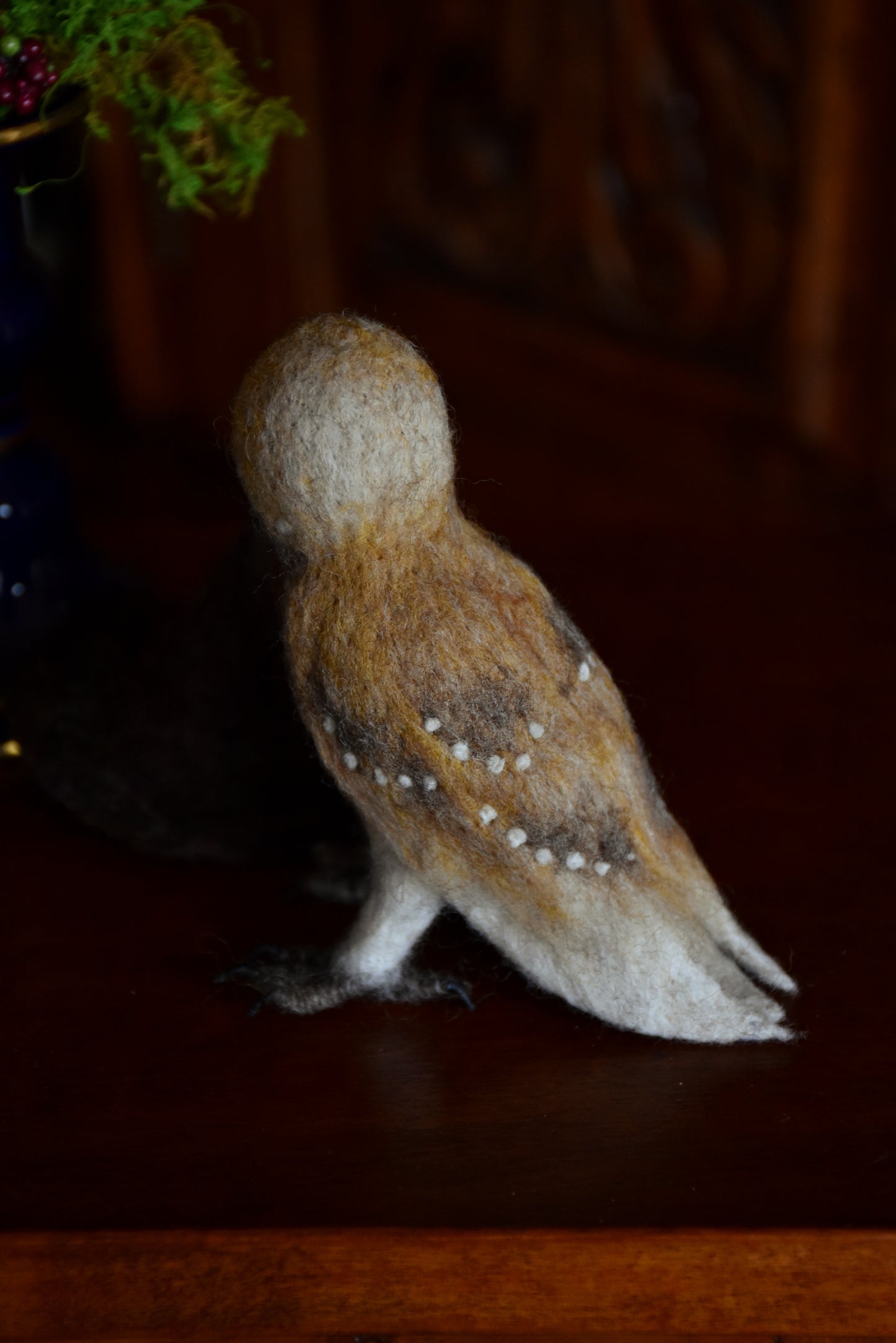 Needle Felted Little Witch  Barn Owl