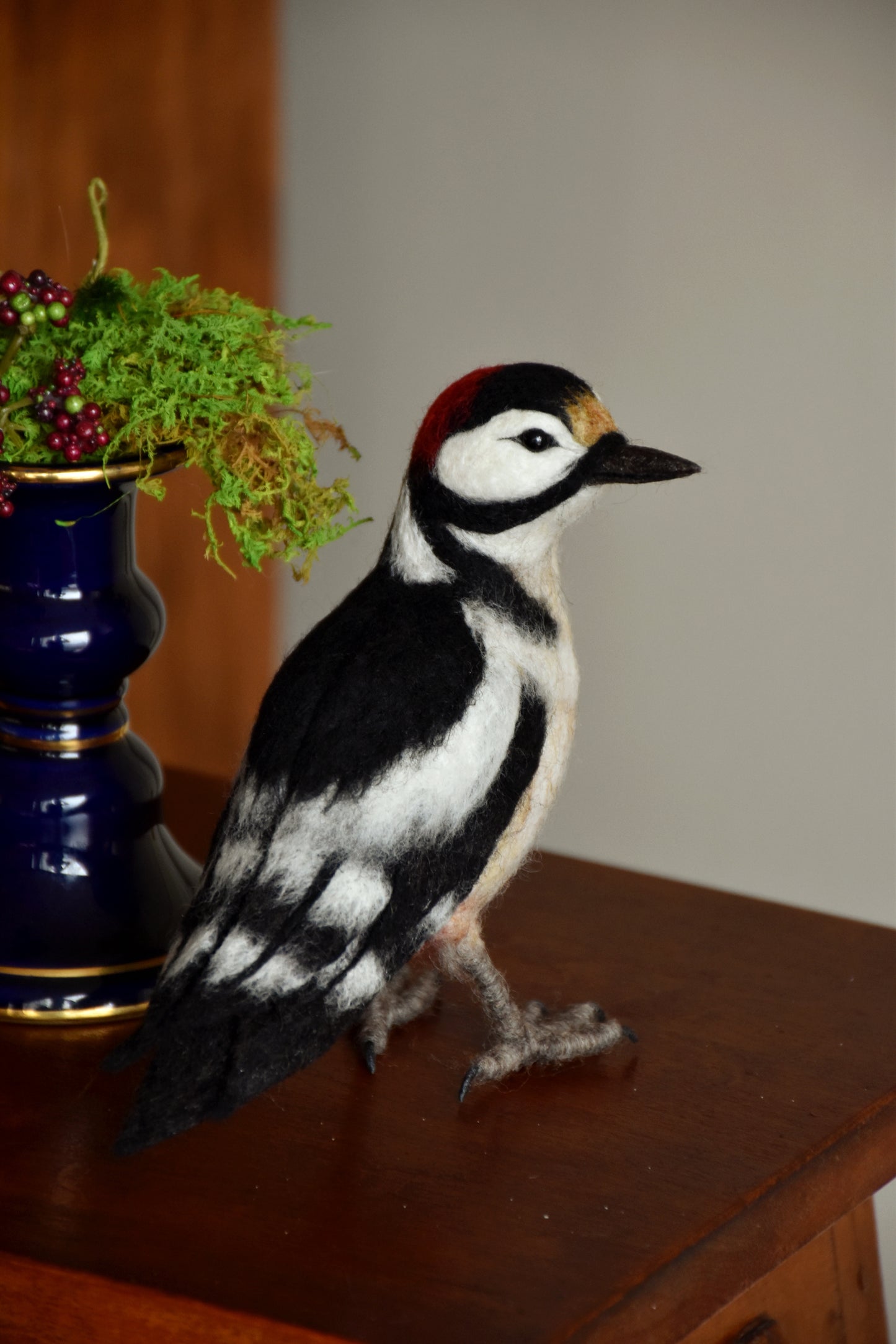 Needle Felted Great Woodpecker