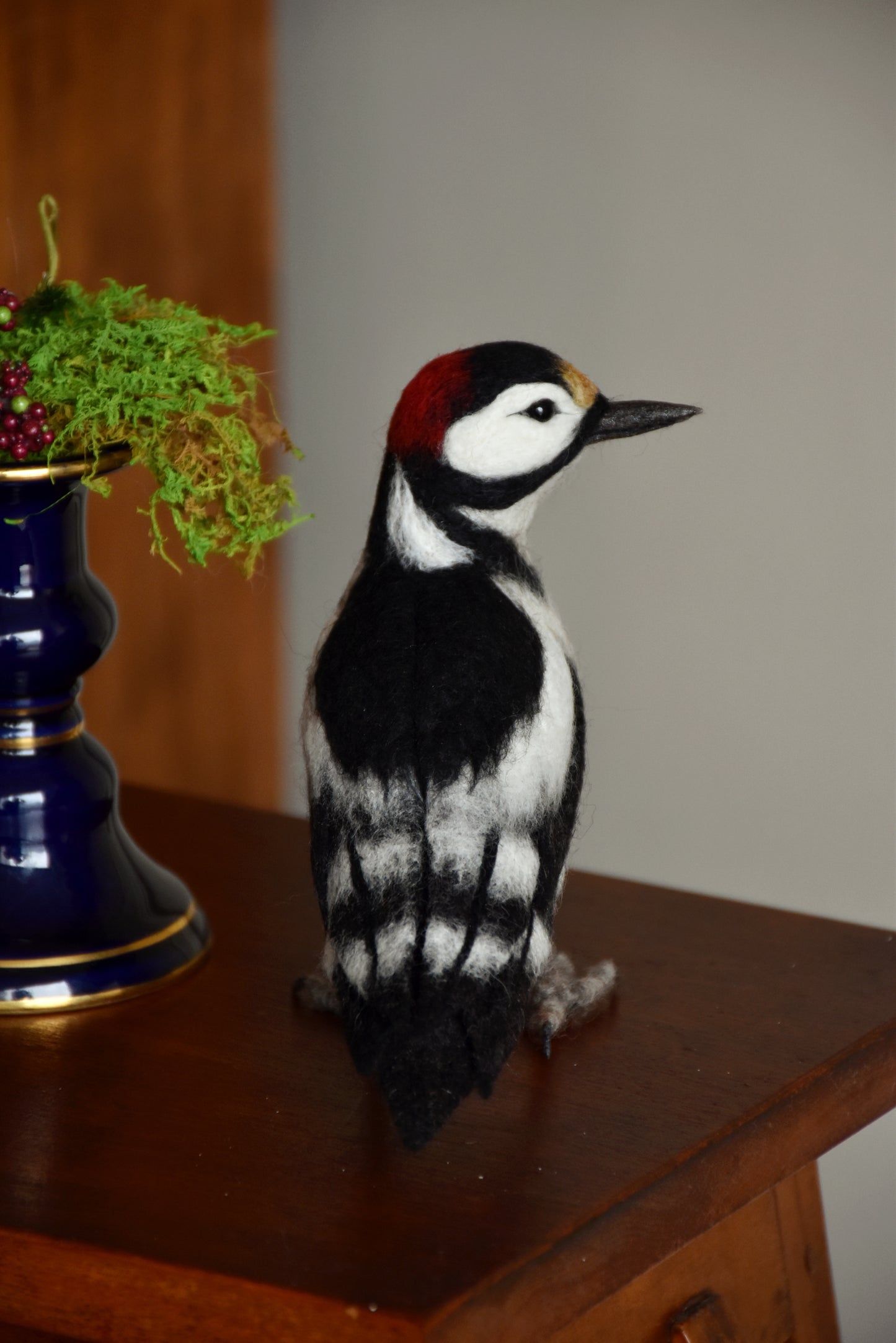 Needle Felted Great Woodpecker