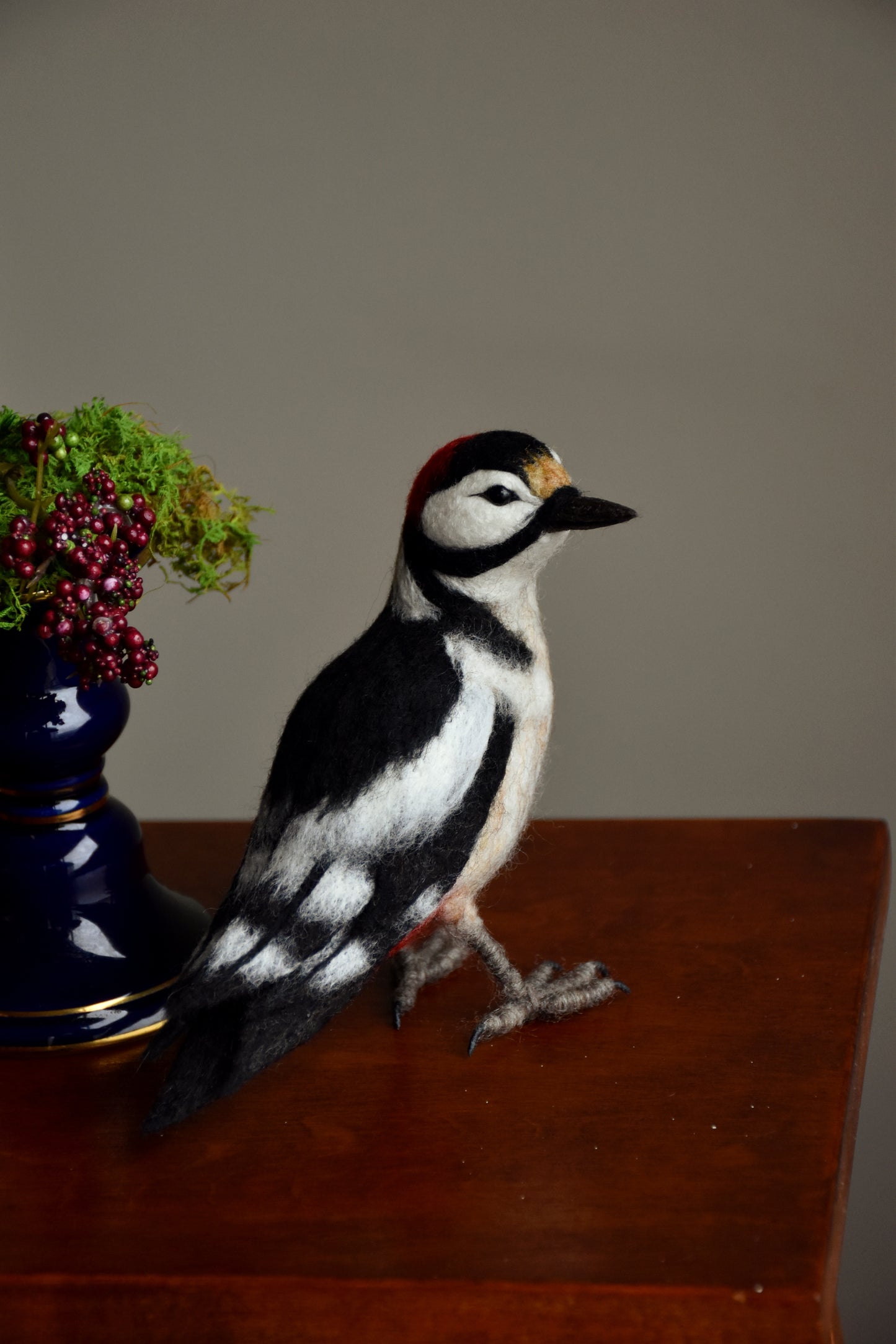 Needle Felted Great Woodpecker