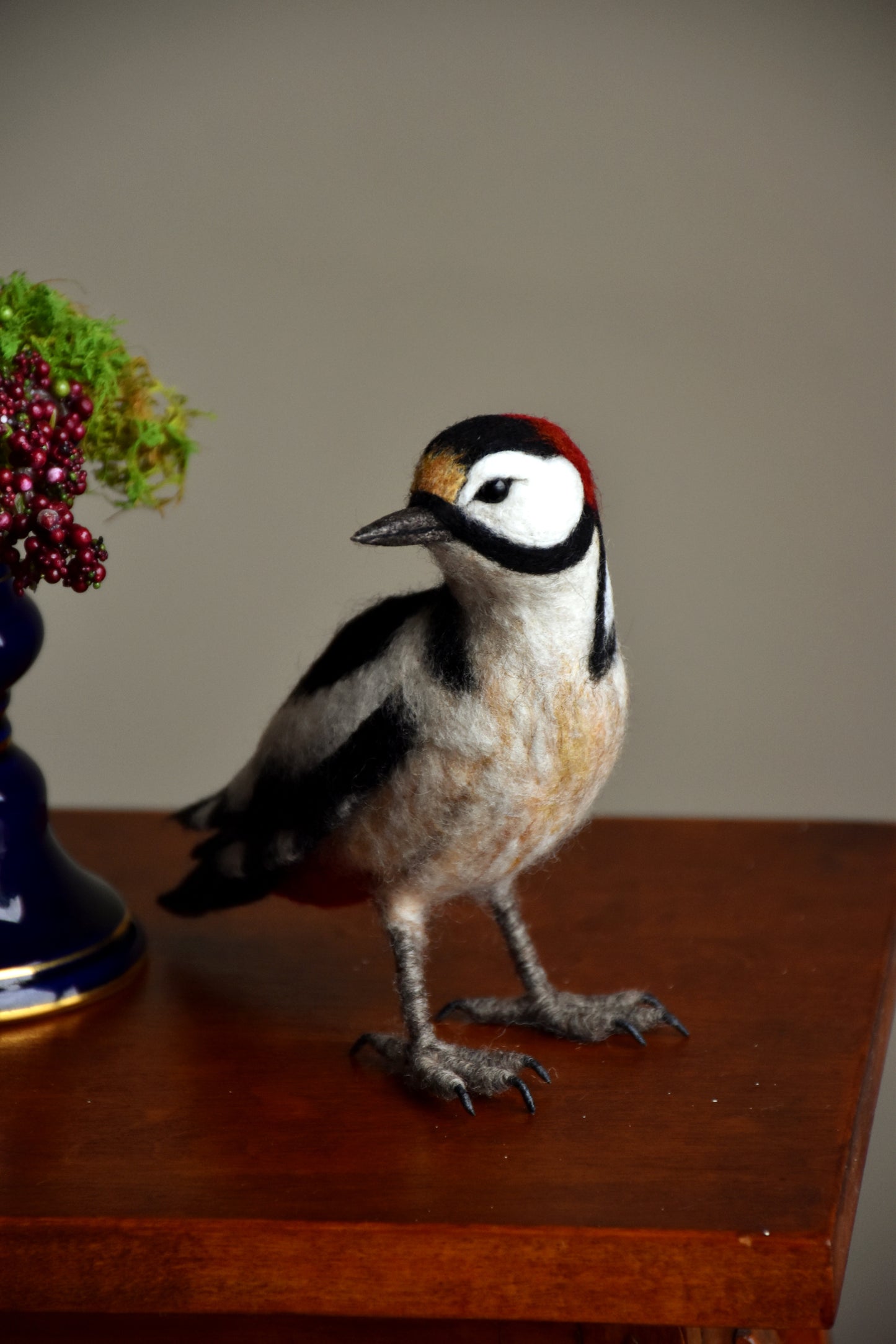 Needle Felted Great Woodpecker