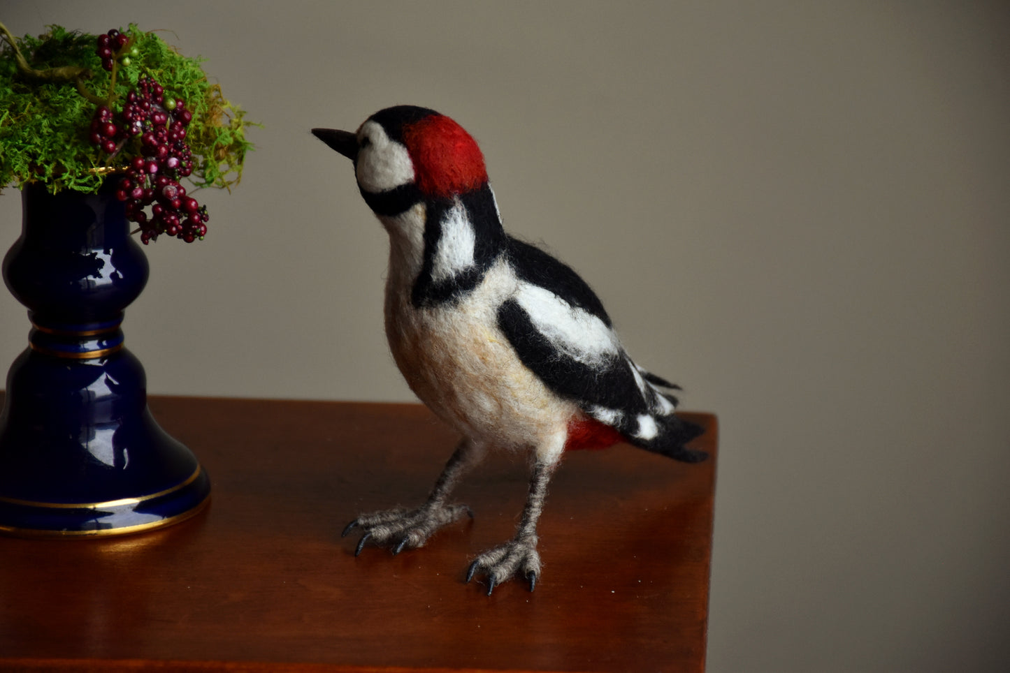 Needle Felted Great Woodpecker