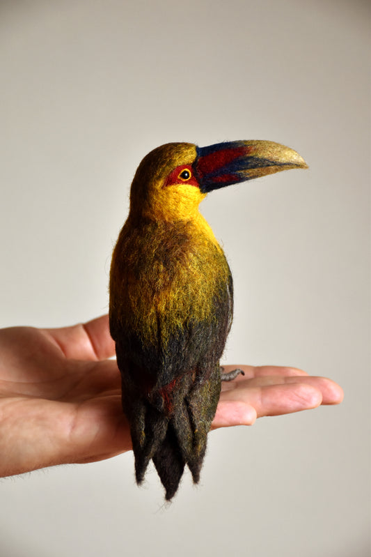 Needle Felted Banana Toucan Aracari