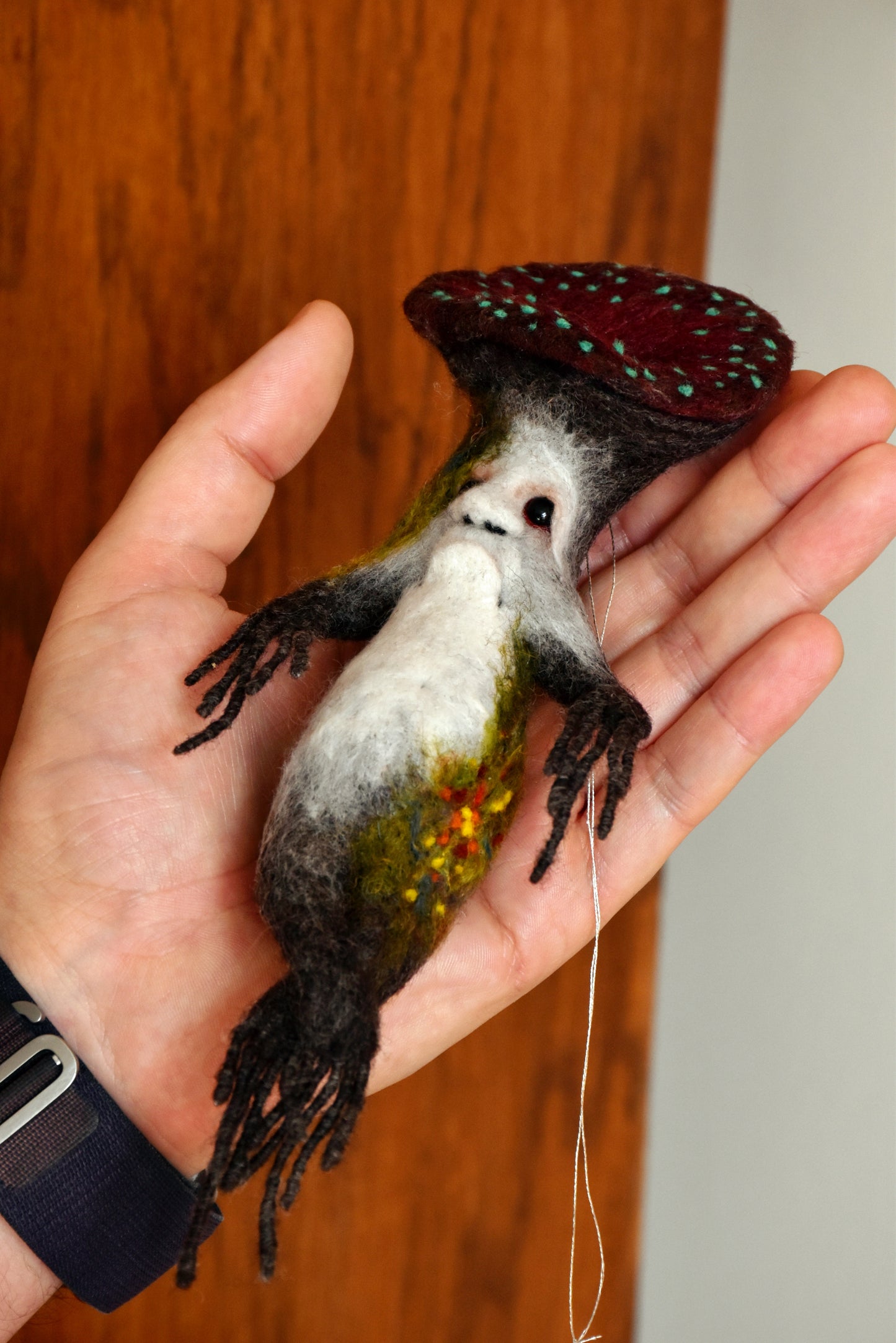 Needle Felted  Creature Mandrake-Zoombie-Tuber-Mushroom