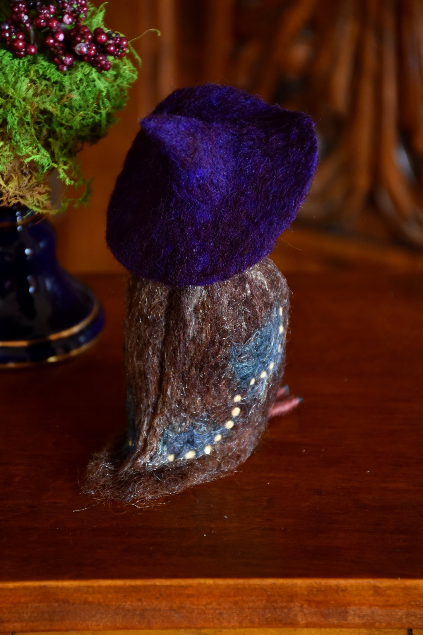 Needle Felted Little Owl Witch