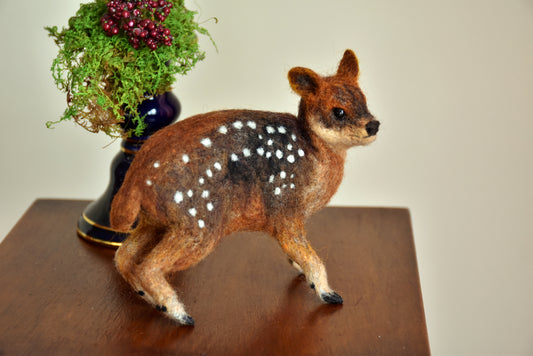 Needle Felted Deer Pudú