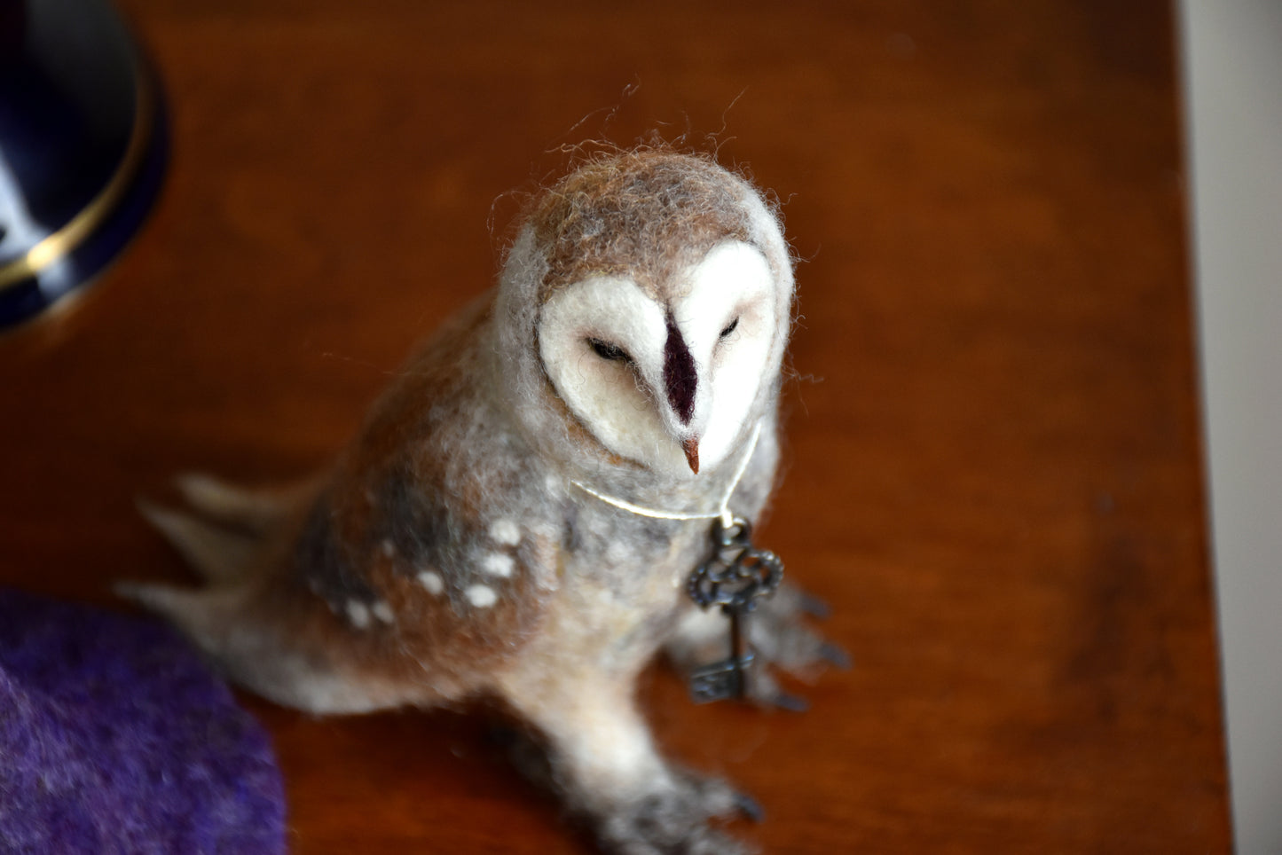 Needle Felted Little Witch  Barn Owl