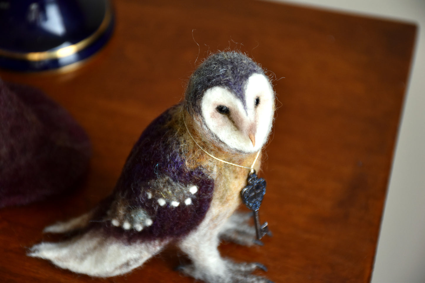 Needle Felted Little Witch  Barn Owl