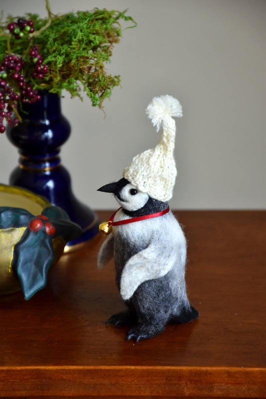 Needle Felted Baby Penguin