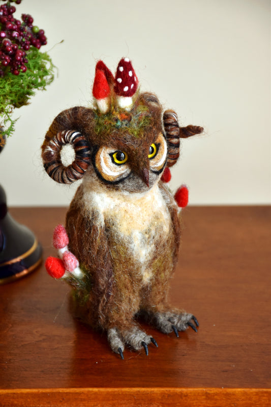 Needle Felted Little Mutant Owl