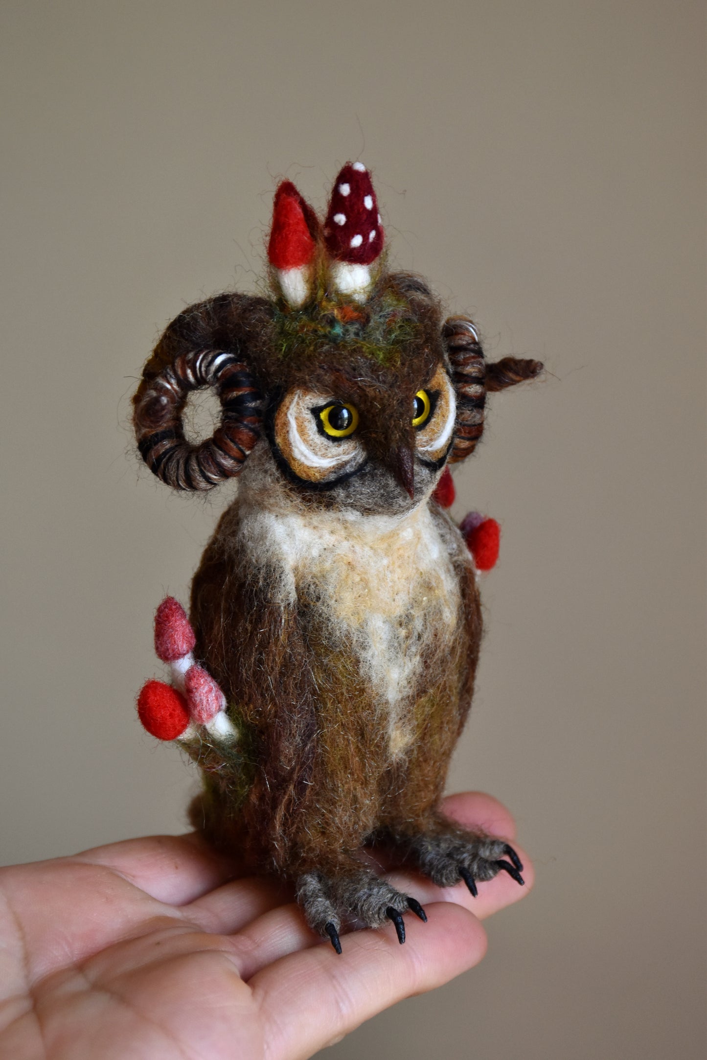 Needle Felted Little Mutant Owl