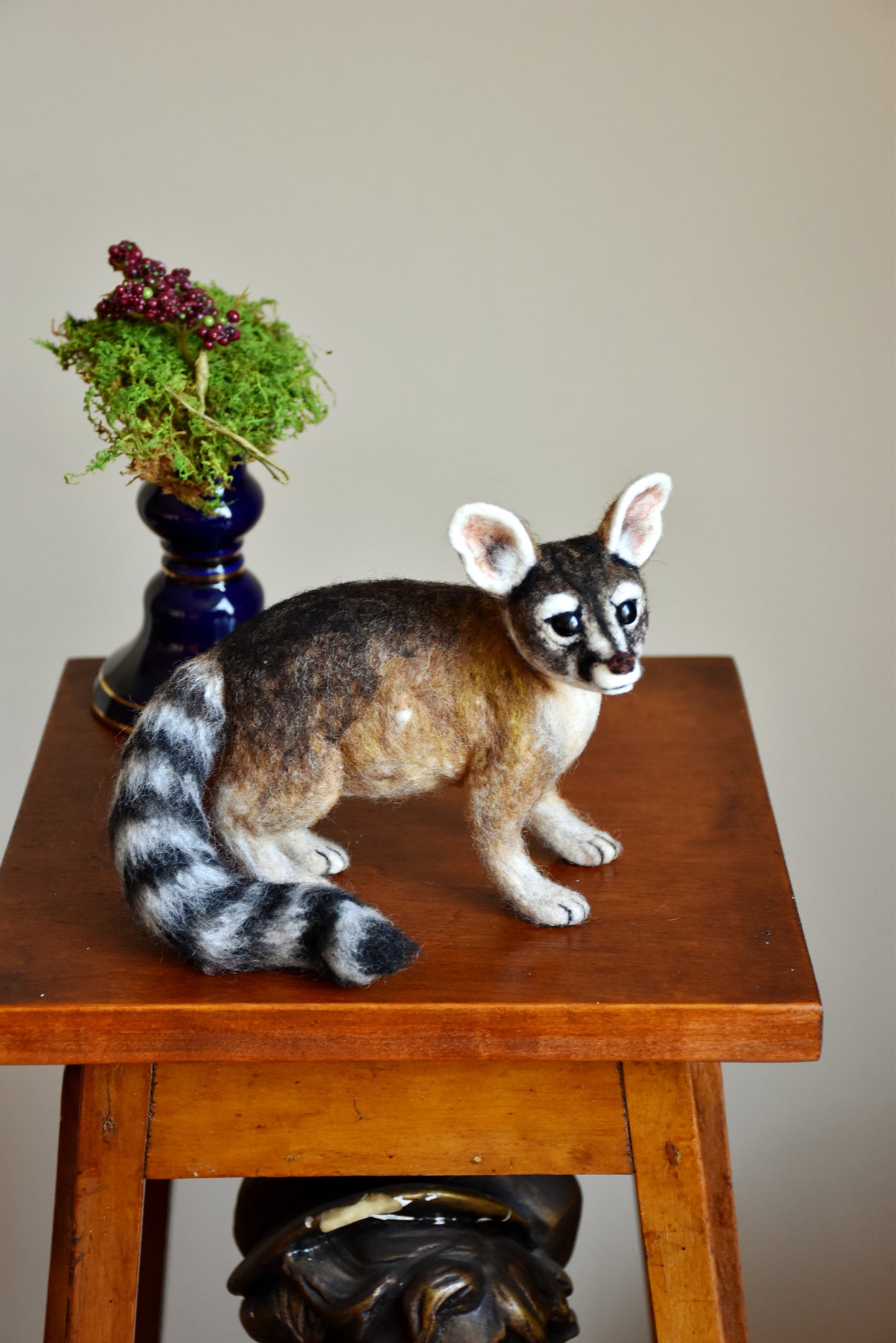 Needle Felted Cat Ringtail