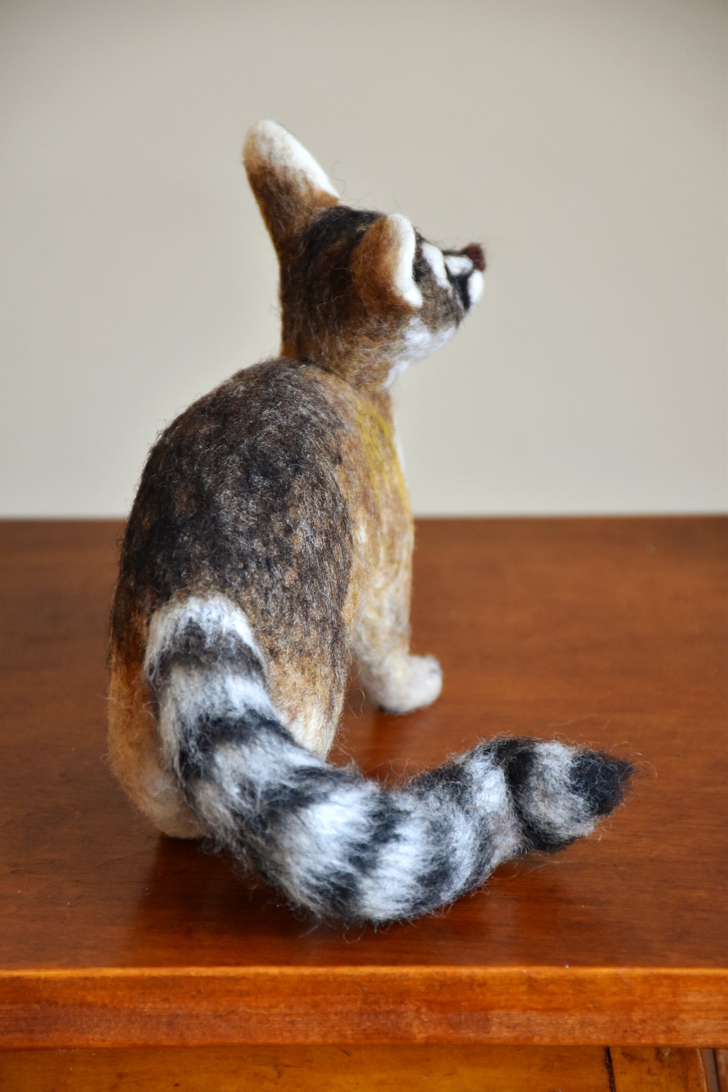 Needle Felted Cat Ringtail