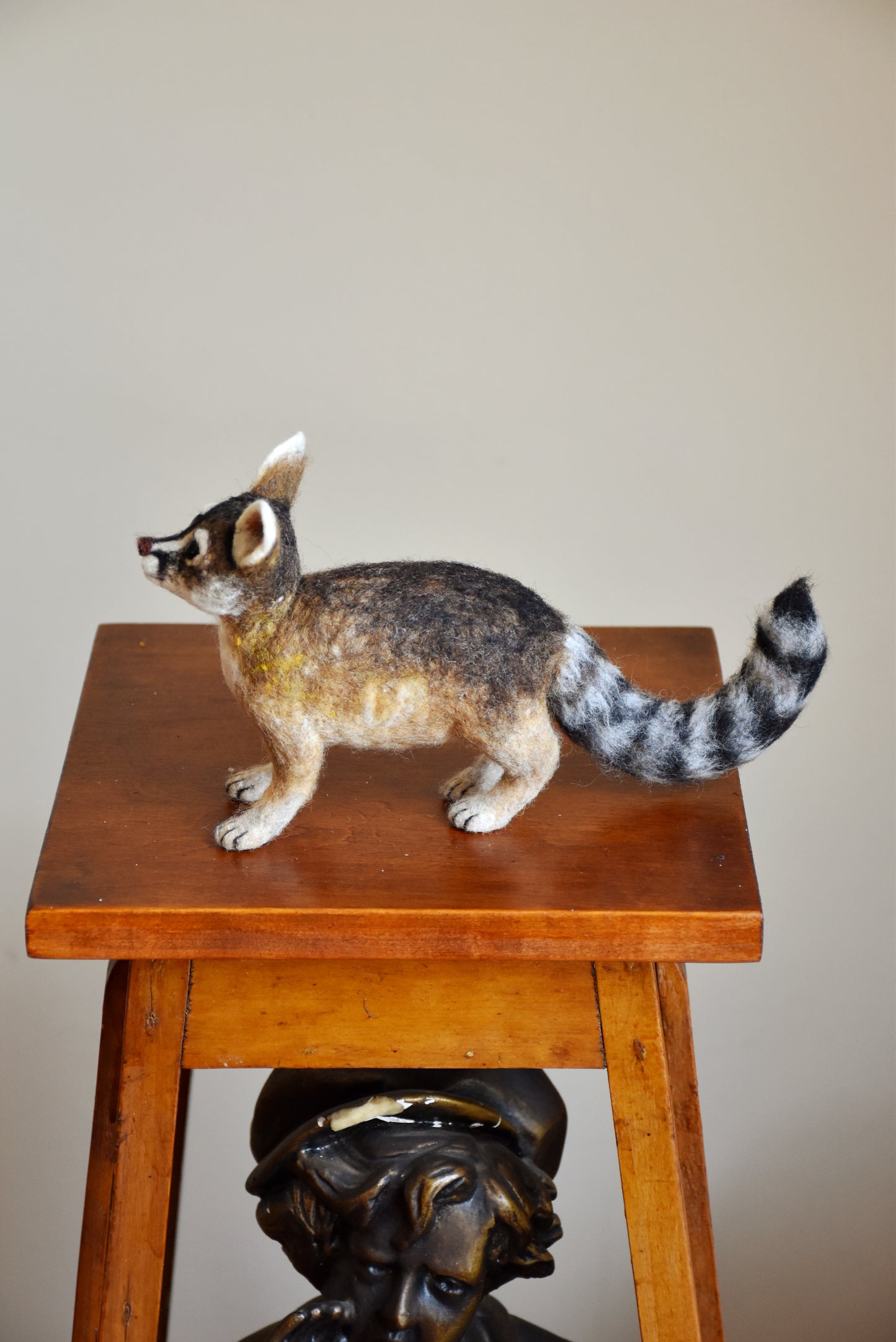 Needle Felted Cat Ringtail