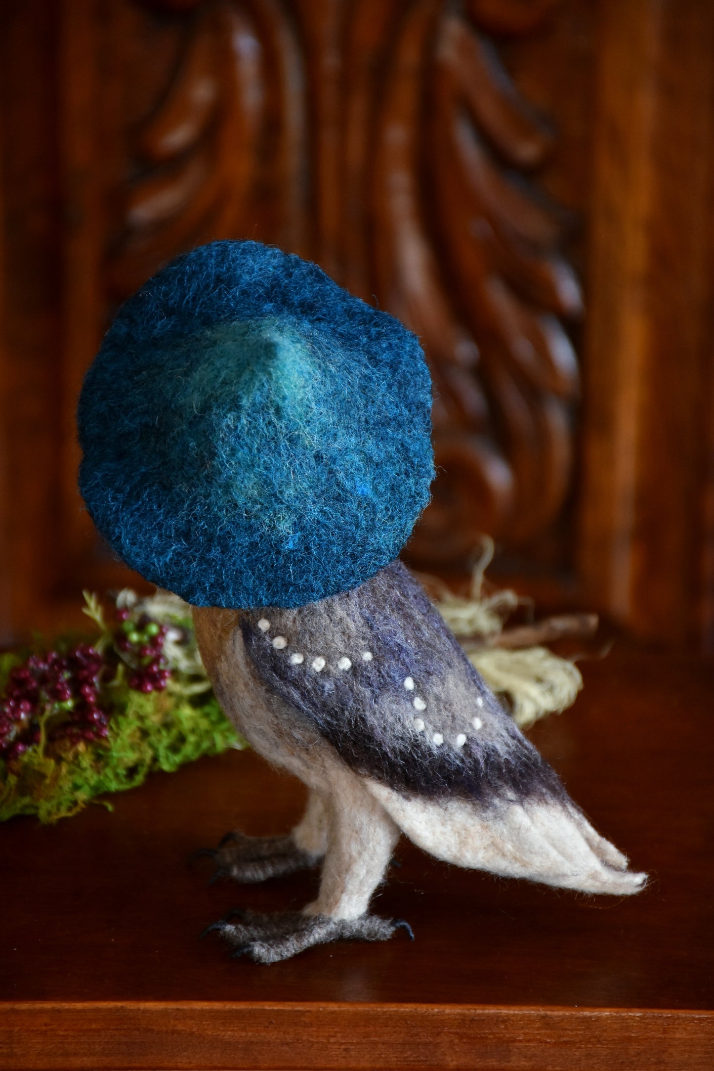 Needle Felted Barn Owl Witch