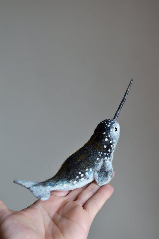 Needle Felted Narwhal