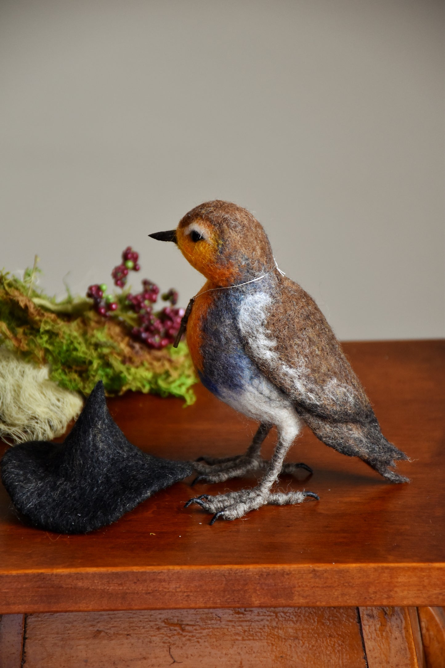 Needle Felted Little Witch Robin