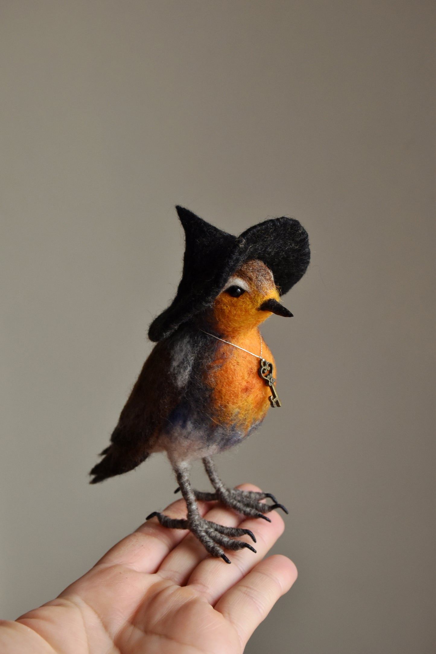 Needle Felted Little Witch Robin