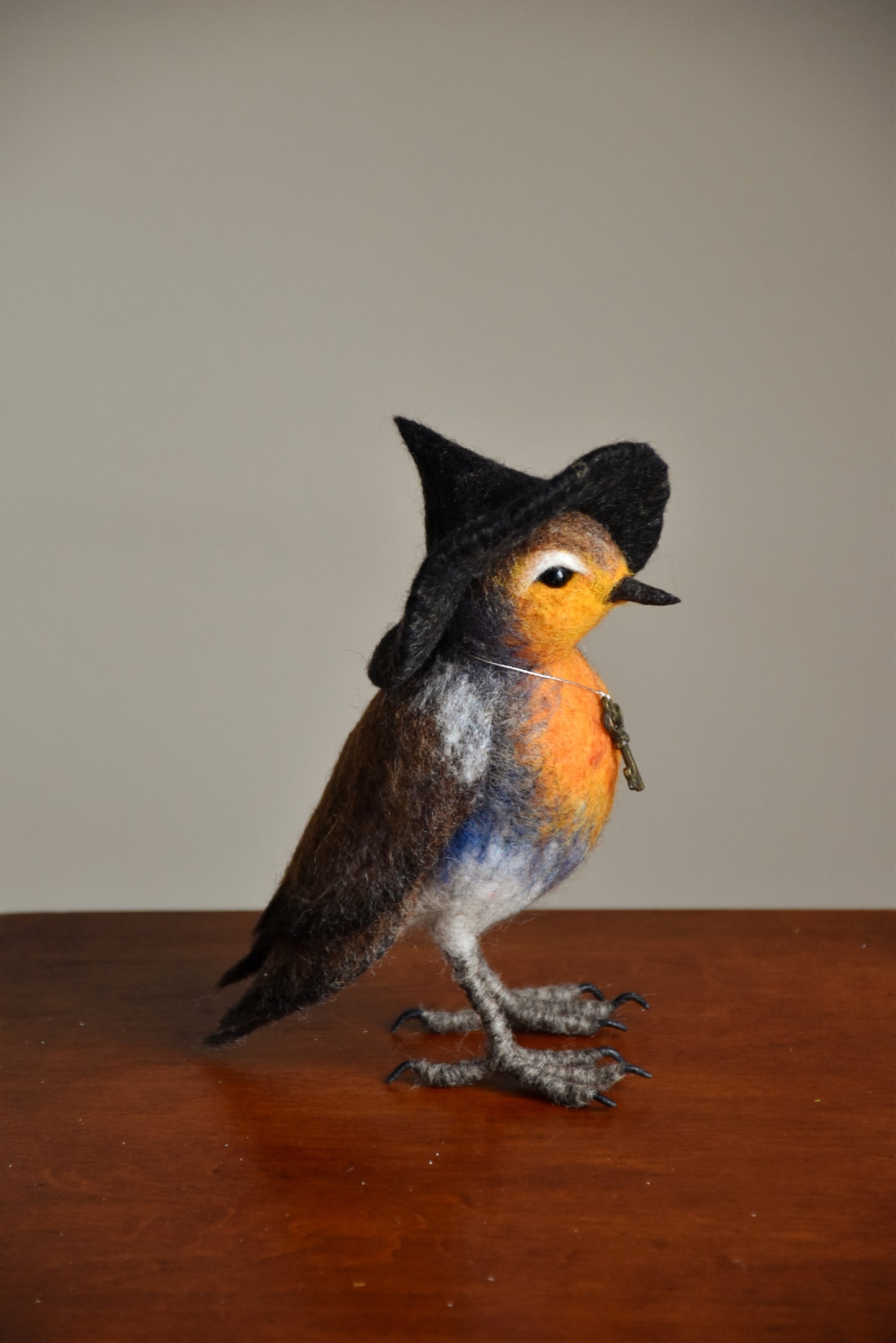 Needle Felted Little Witch Robin
