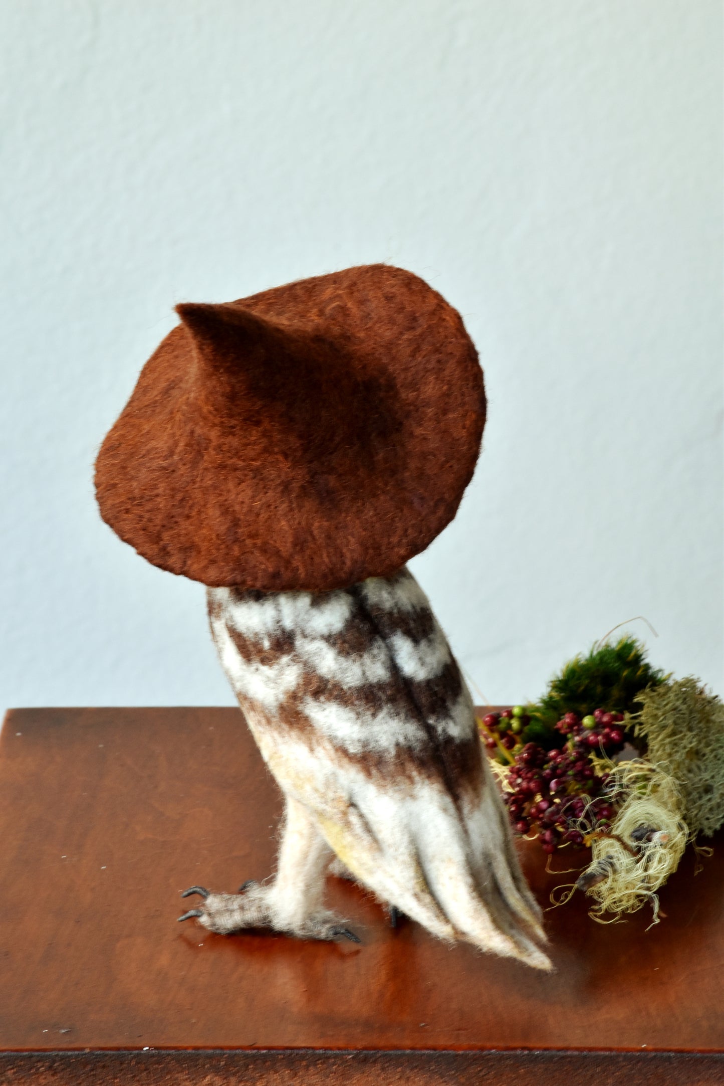 Needle Felted Barn Owl Witch