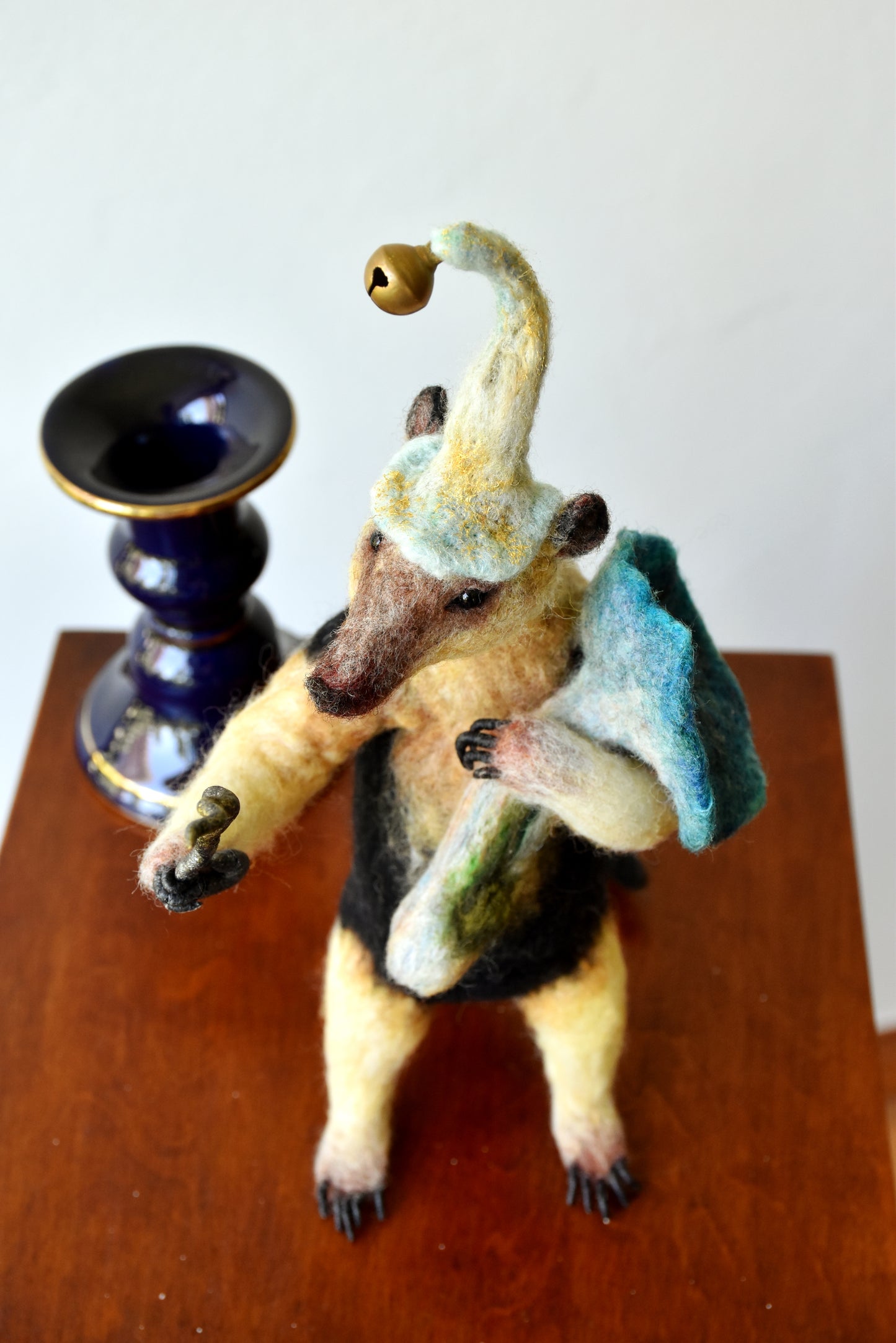 Needle Felted MagicianTamandua Anteater