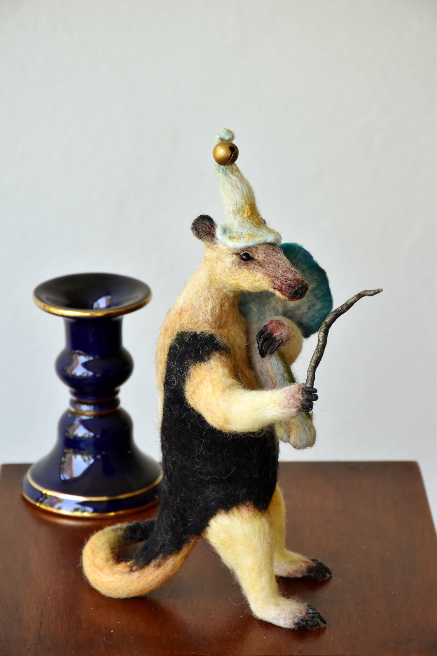 Needle Felted MagicianTamandua Anteater