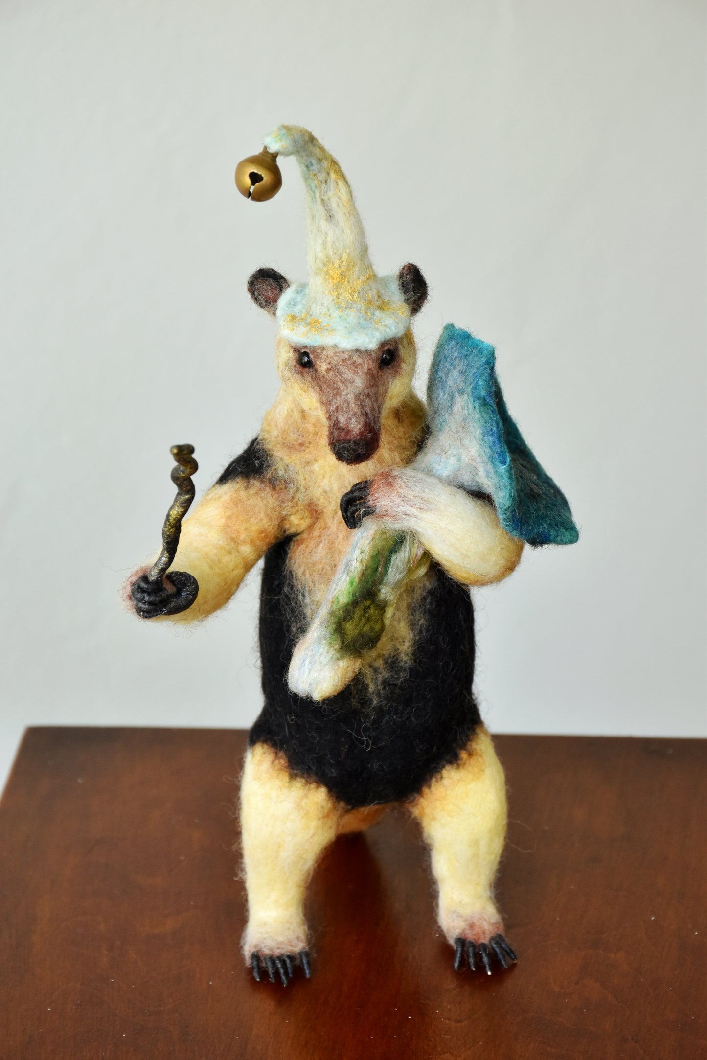 Needle Felted MagicianTamandua Anteater